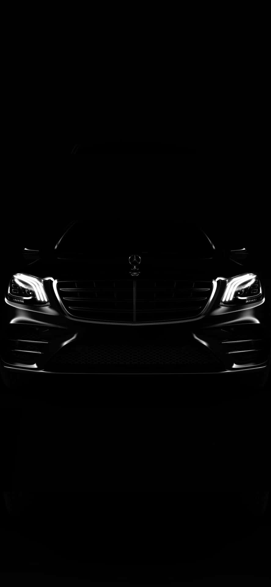 Black Silhouette Mercedes Classic Iphone Background