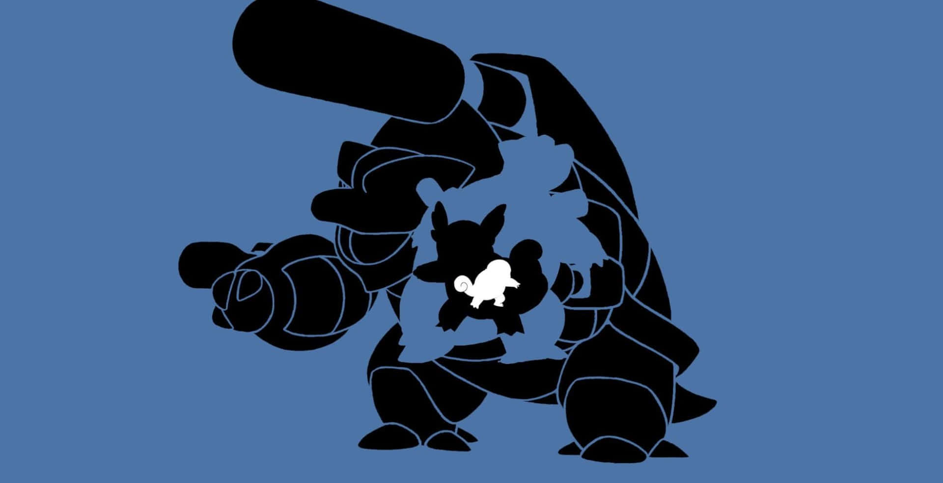 Black Silhouette Of Wartortle