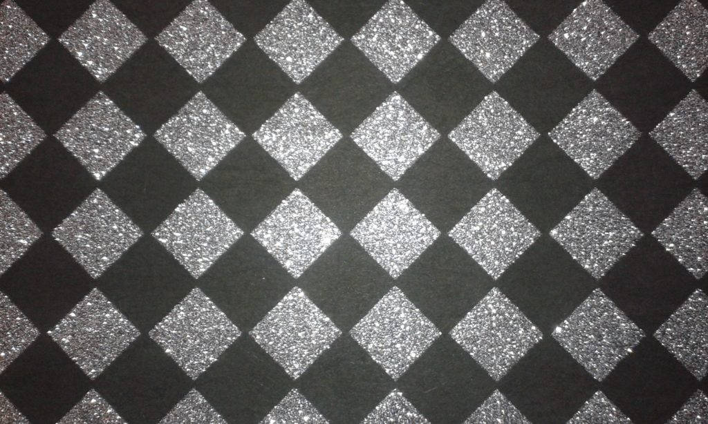 Black Silver Glitter Diamond Pattern Background