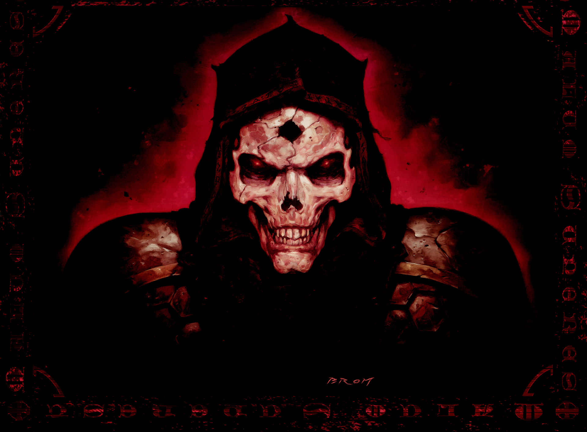 Black Skeleton Grim Reaper Background