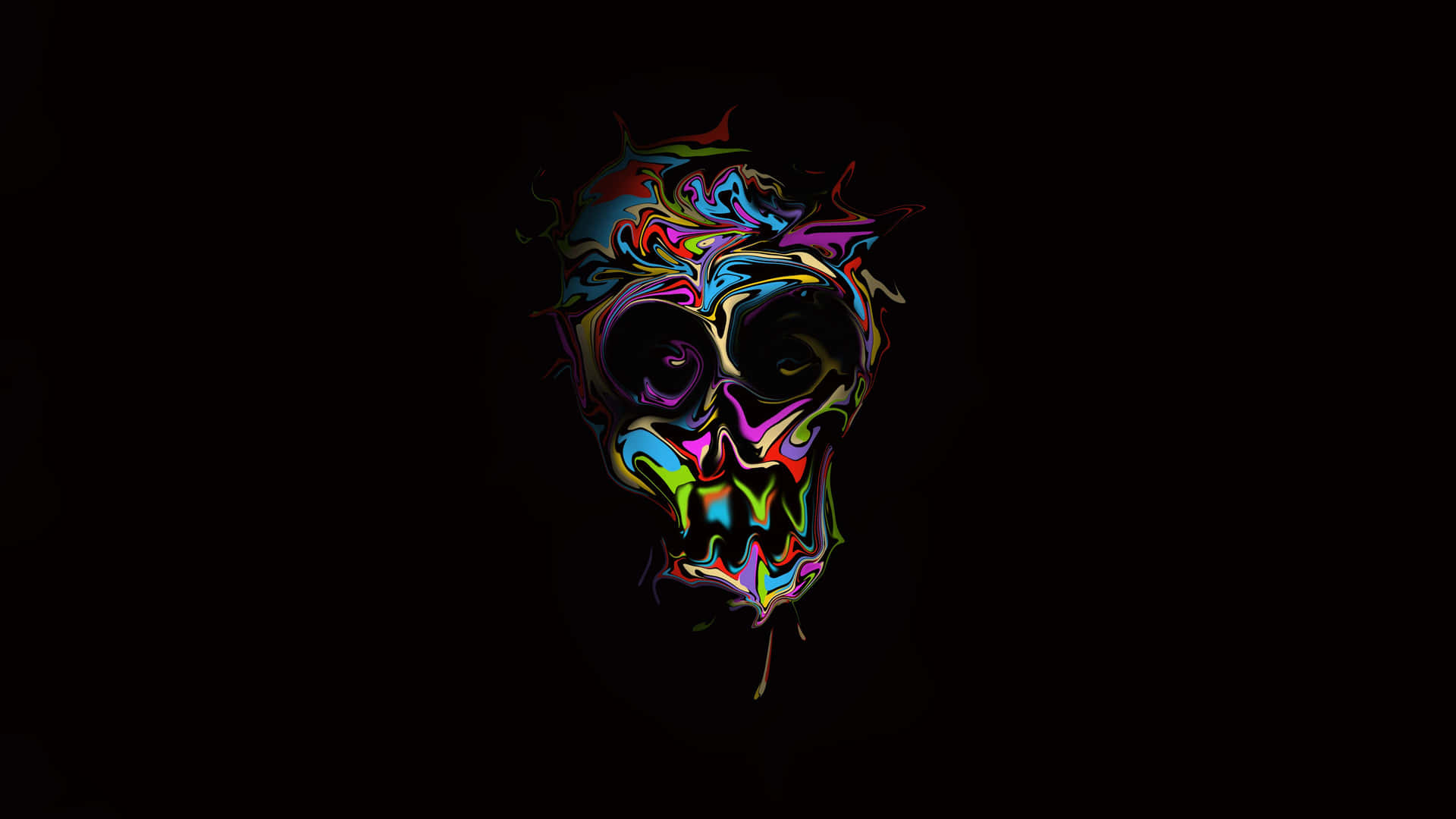 Black Skeleton Paint Color Background