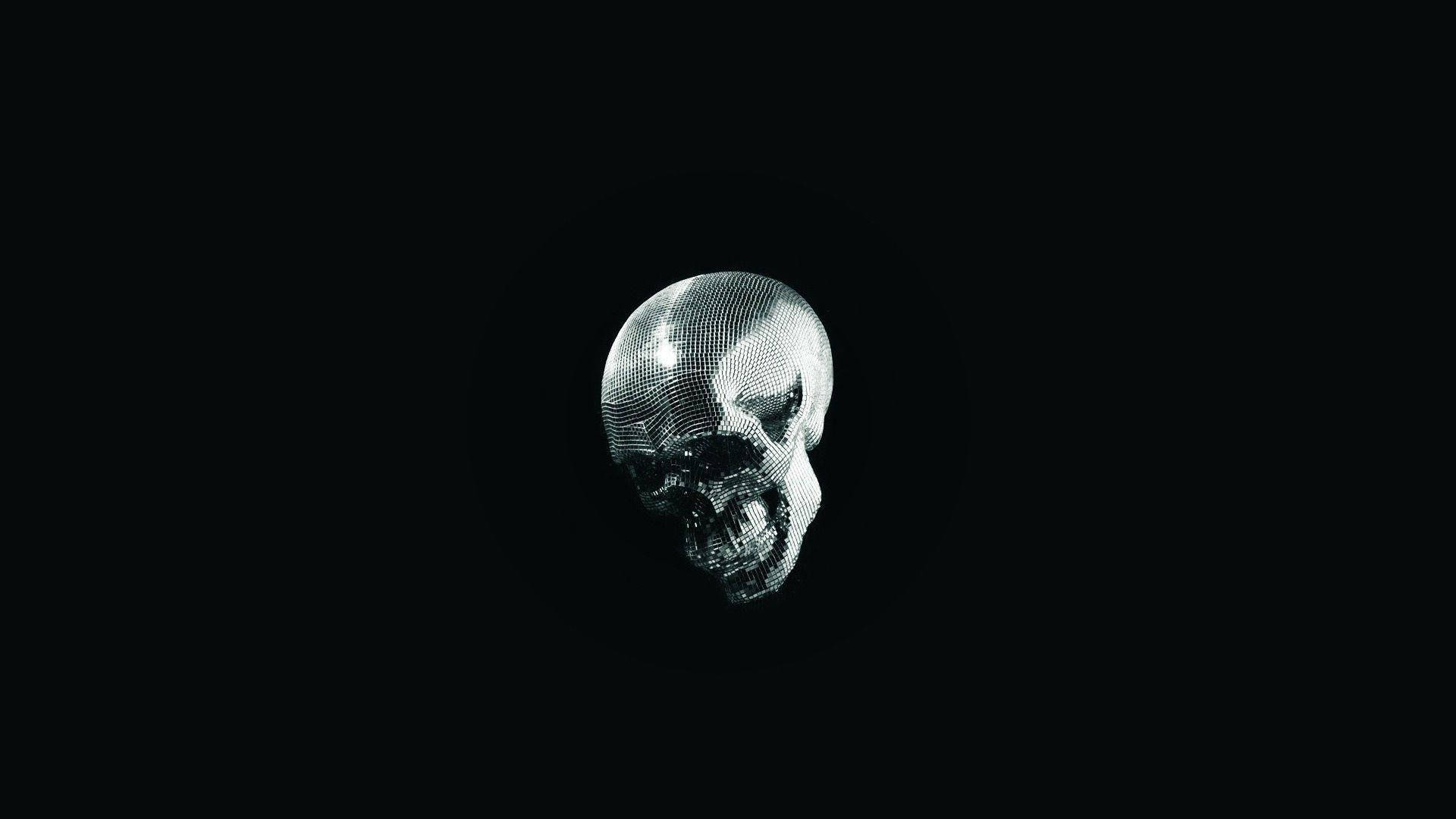 Black Skull, A Menacing Symbol Of Danger Background