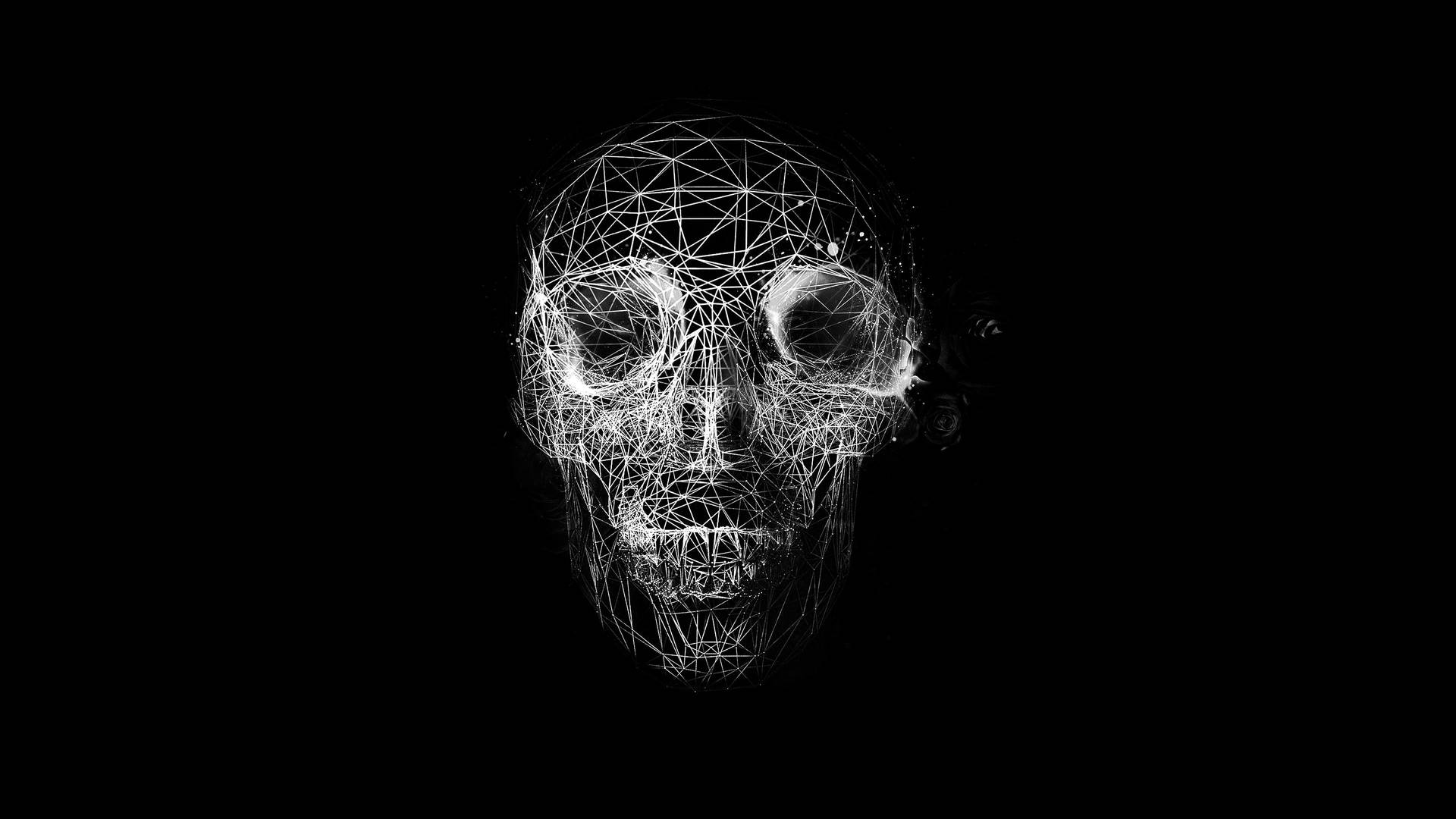 Black Skull Abstract Background