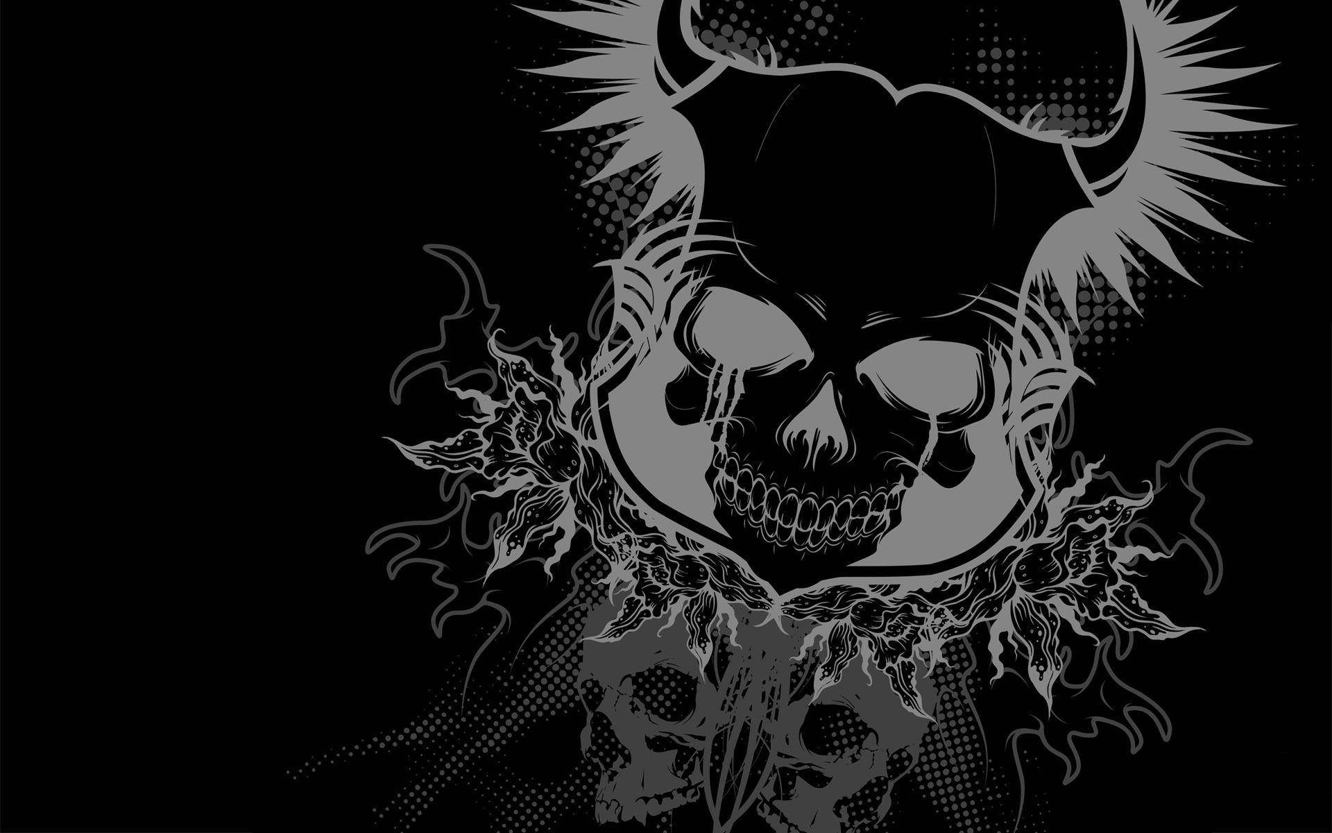 Black Skull Big Background