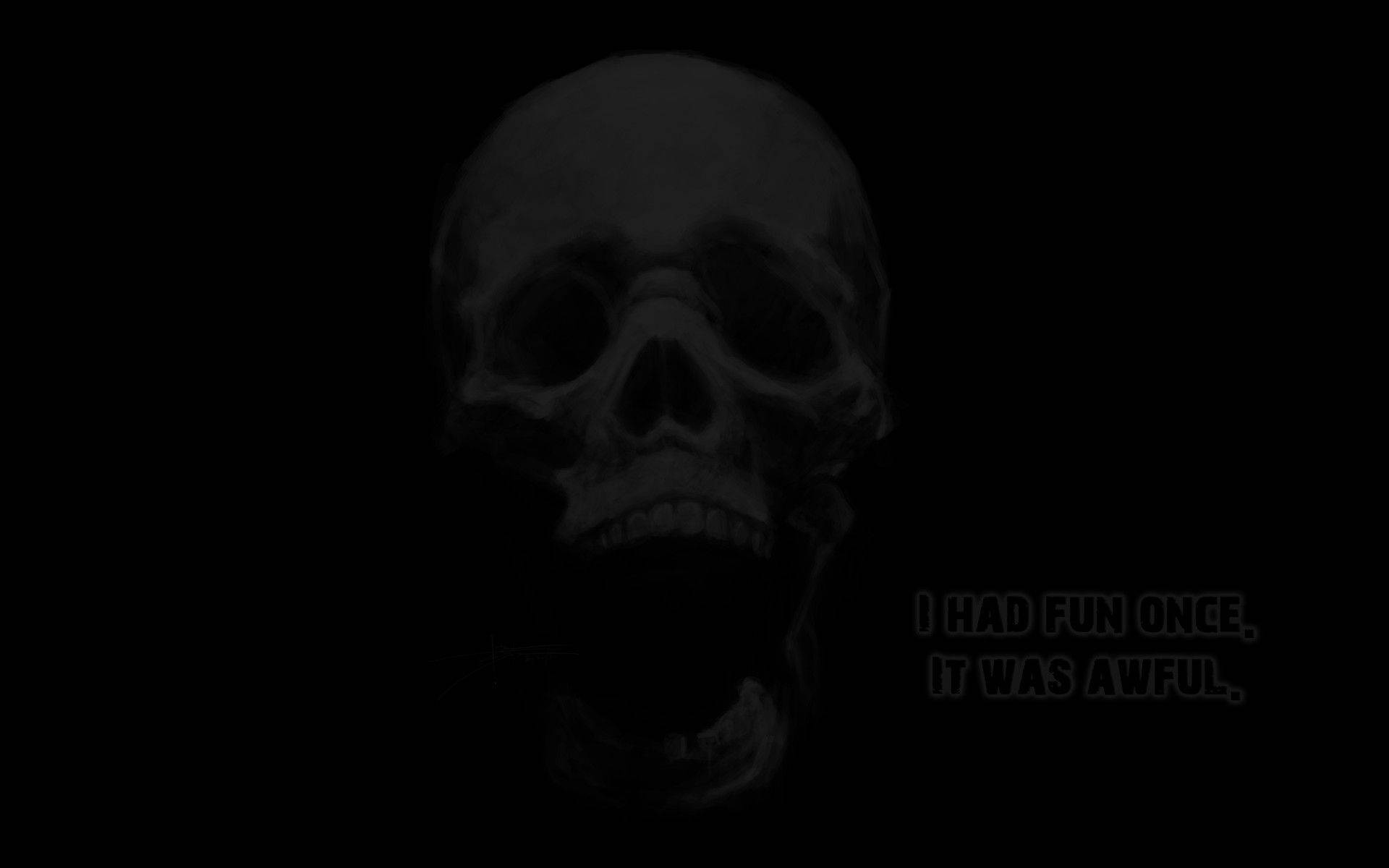 Black Skull Funny Background