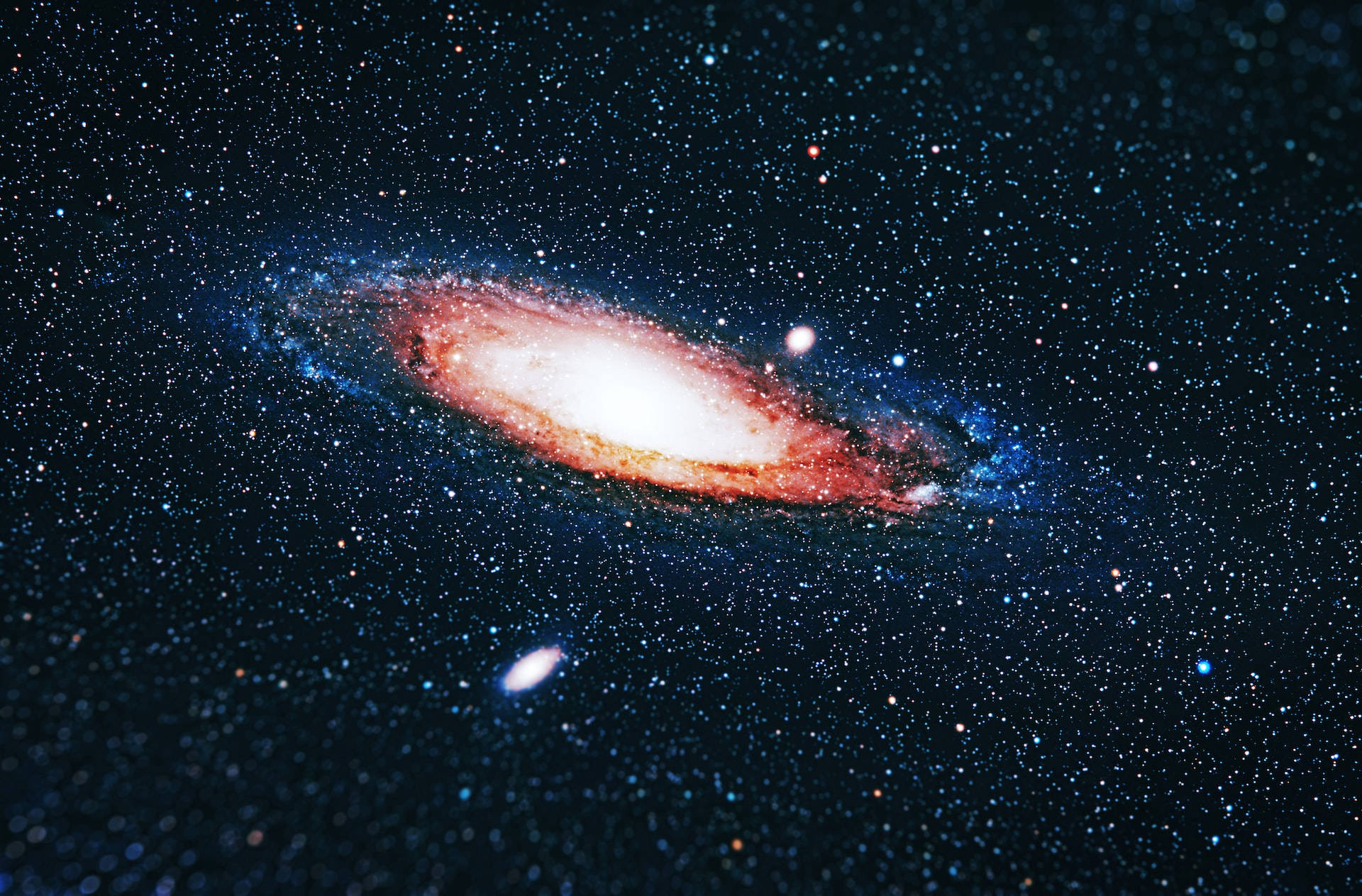 Black Space Andromeda Galaxy Background