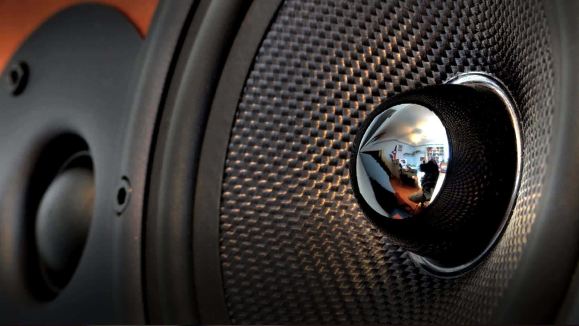 Black Speakers Extreme Close Up Shot Background