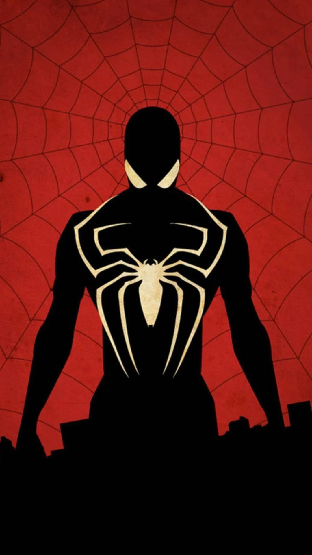 Black Spider Man Mobile Art Background