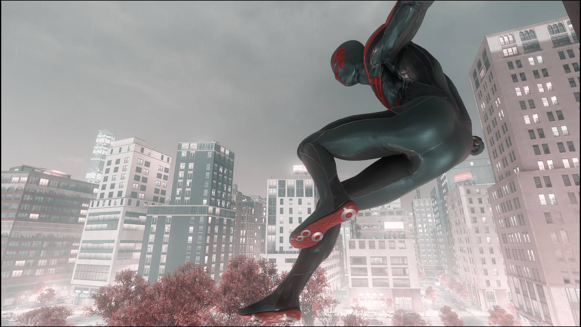 Black Spiderman In Nyc Background