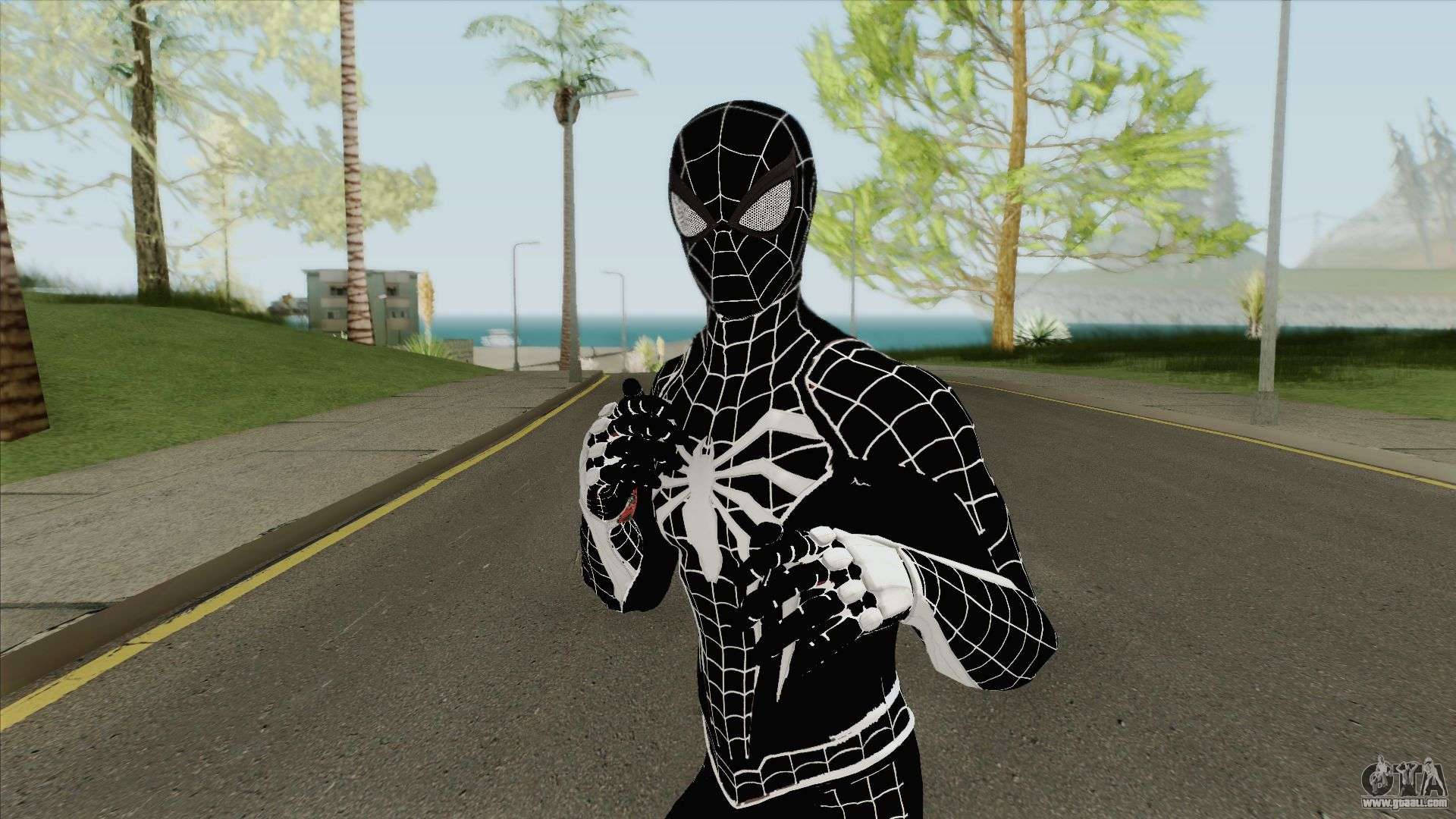 Black Spiderman On Gta San Andreas Background