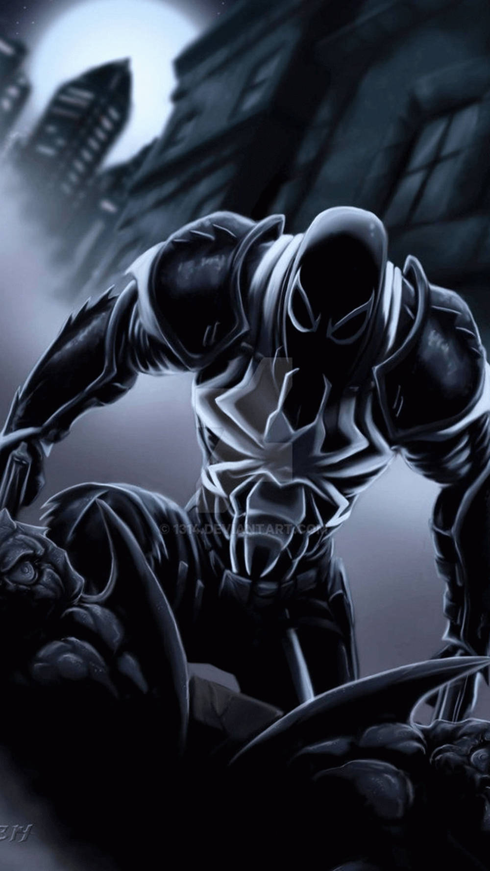 Black Spiderman Suit Venom Iphone Background