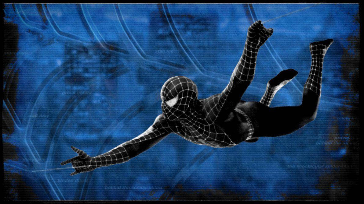 Black Spiderman Swinging