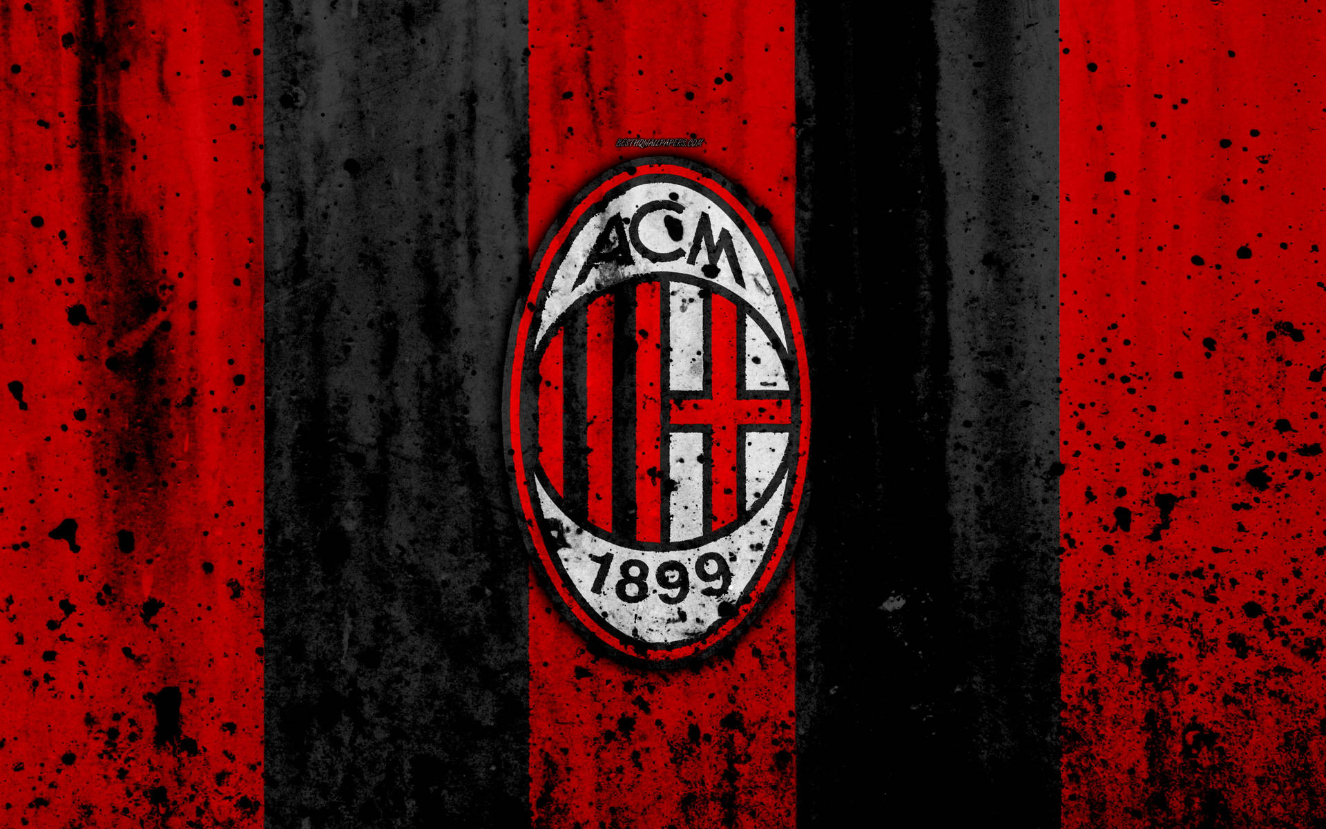 Black Splatter Ac Milan Background