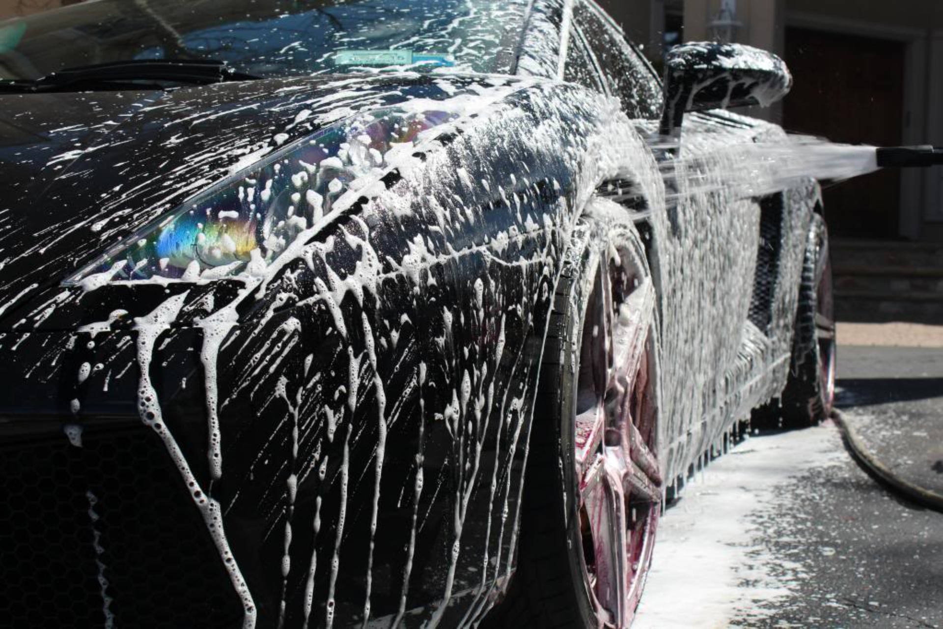 Black Sports Auto Car Wash