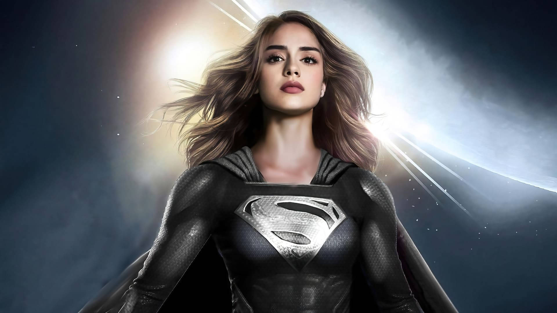 Black Supergirl Cover Background