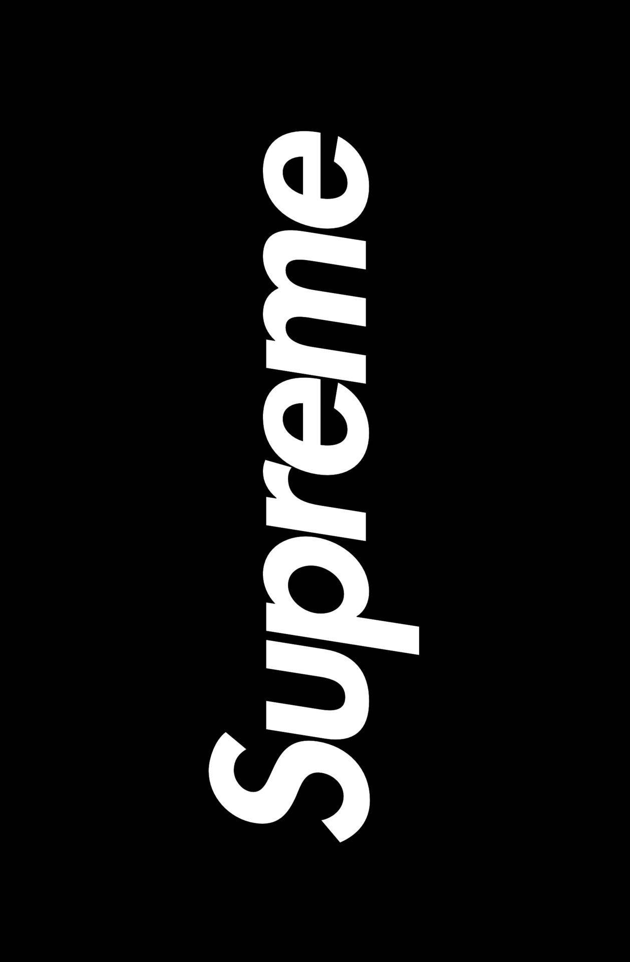 Black Supreme Classic White Logo