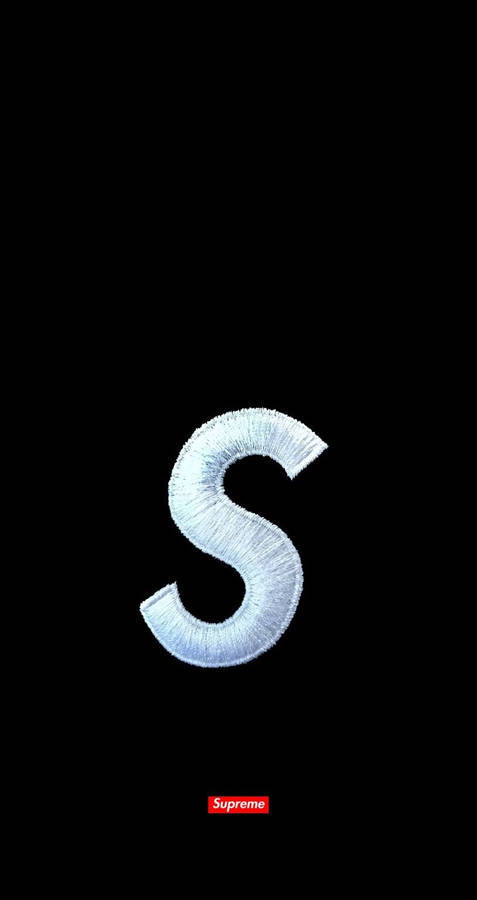 Black Supreme Minimalist S Logo Background