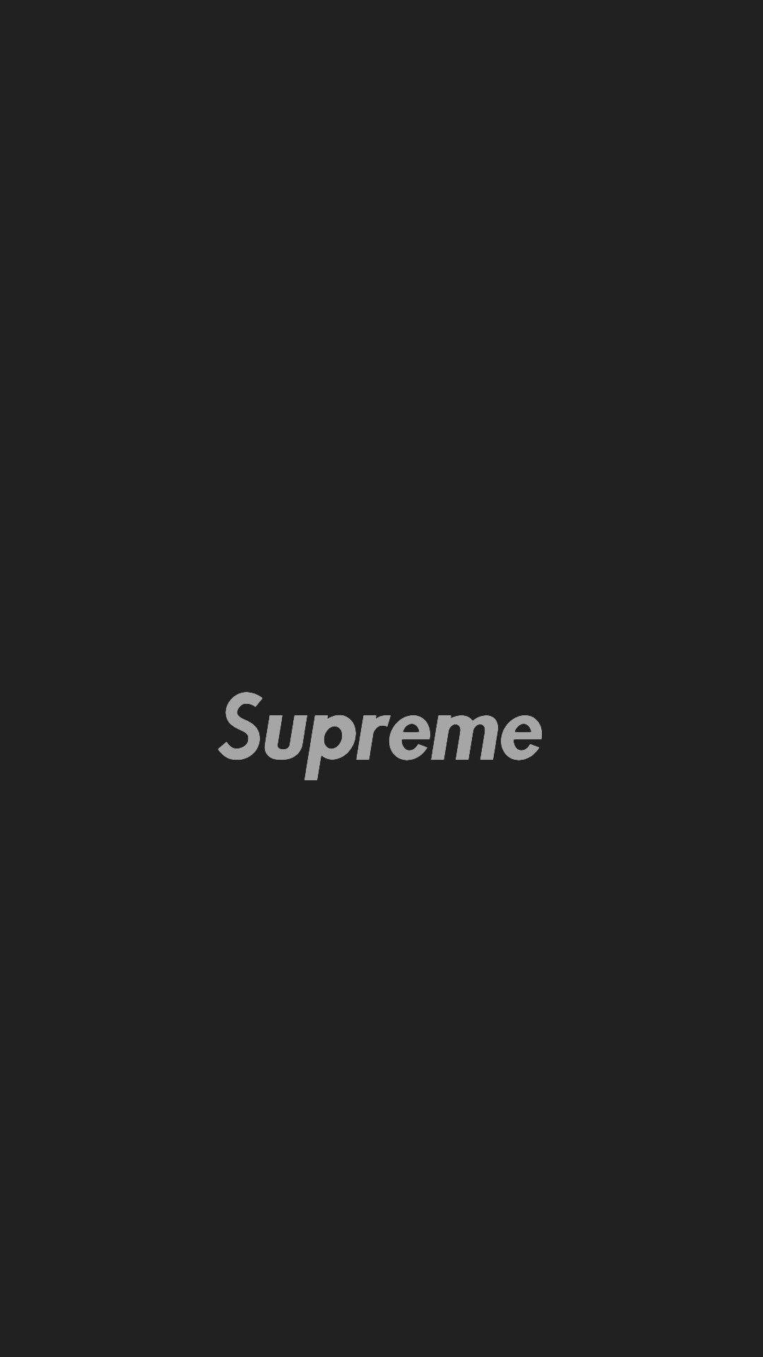 Black Supreme With Grey Letters Background