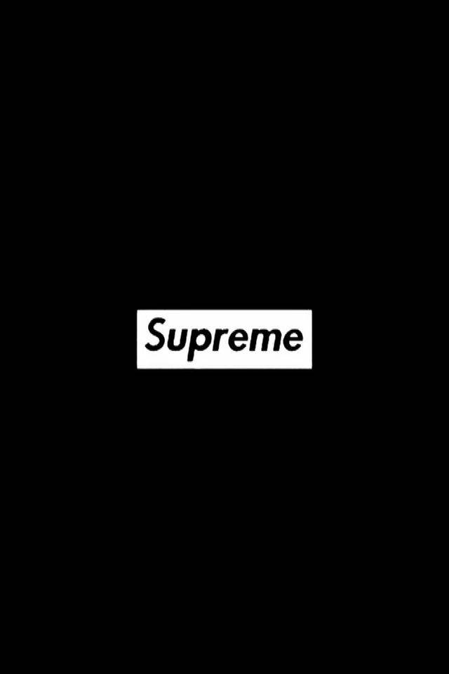 Black Supreme With White Border Background