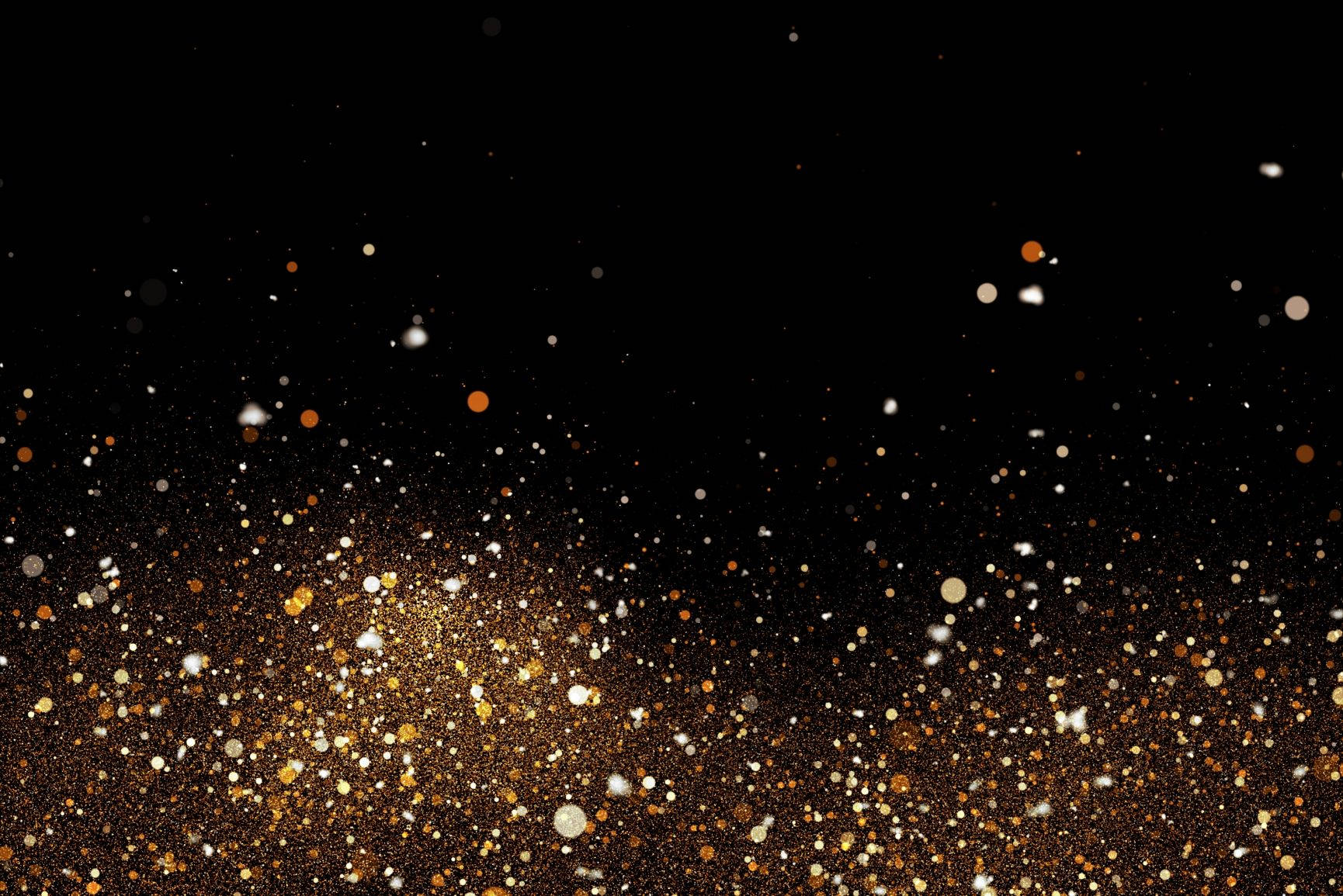 Black Surface With Gold Glitter Background