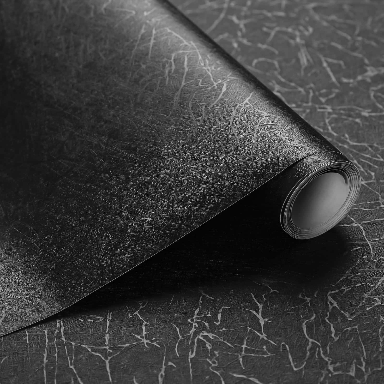 Black Textured Fabric Roll Background