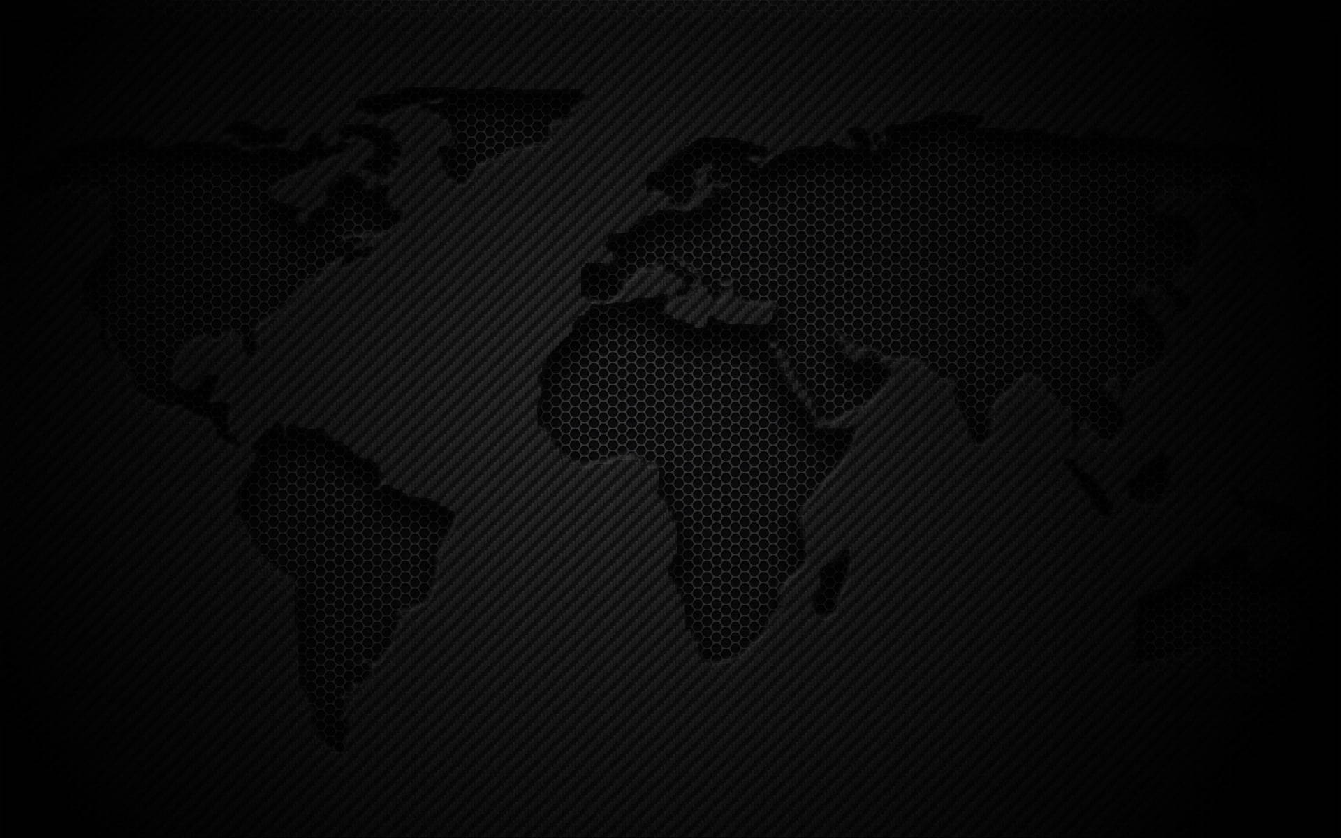 Black Textured World Map Background Background