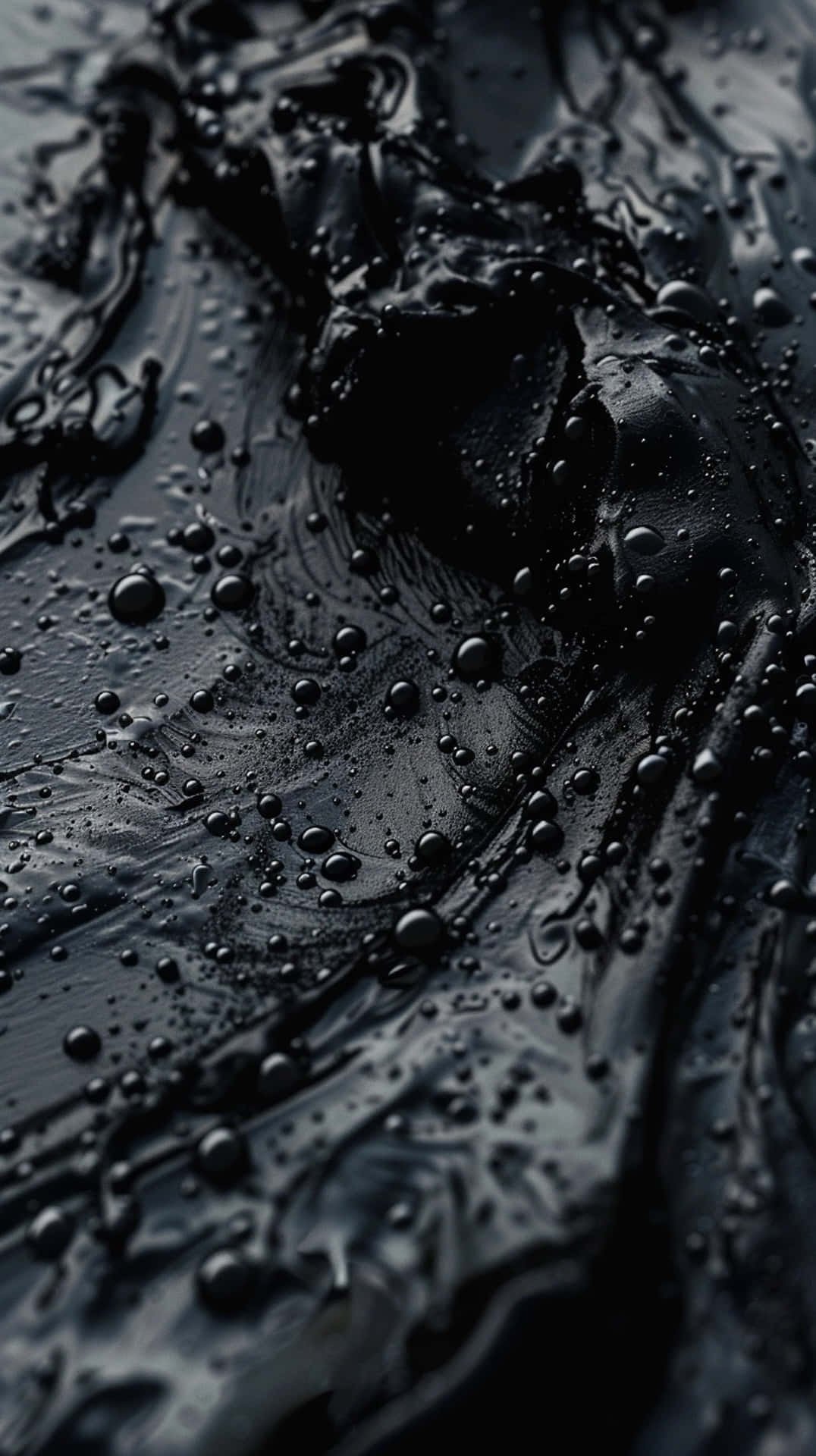 Black Texturewith Water Droplets Background