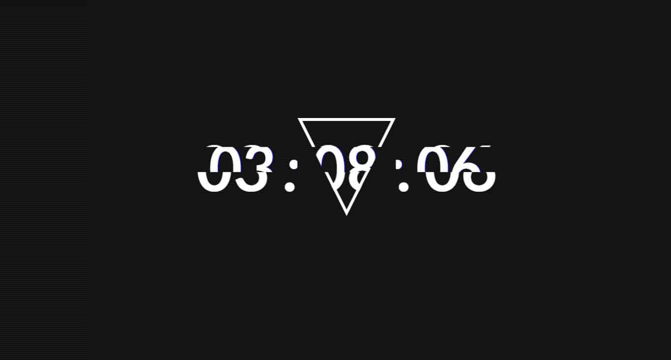 Black Time Glitch Background