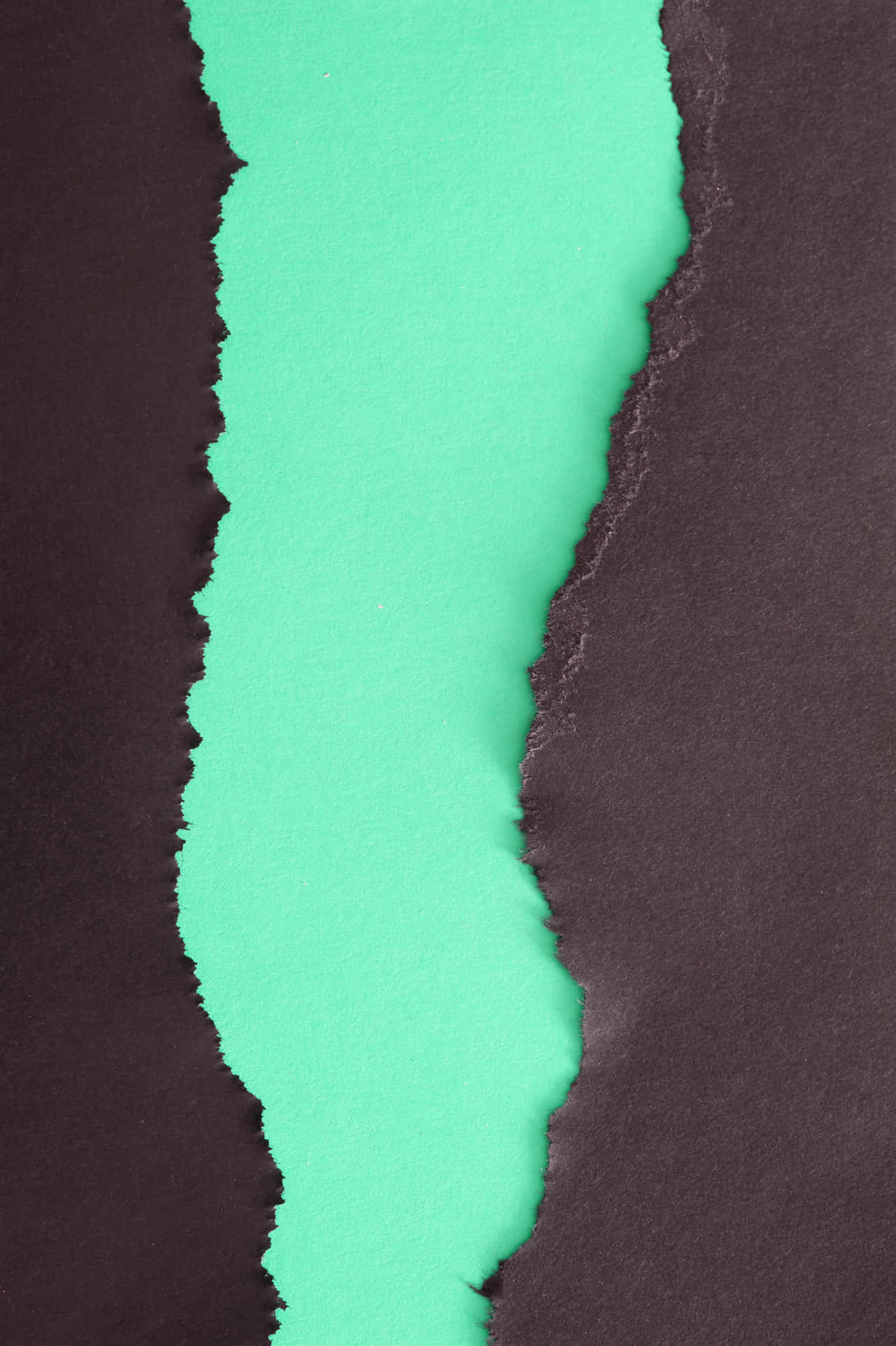 Black Torn Paper On Blue-green Background Background