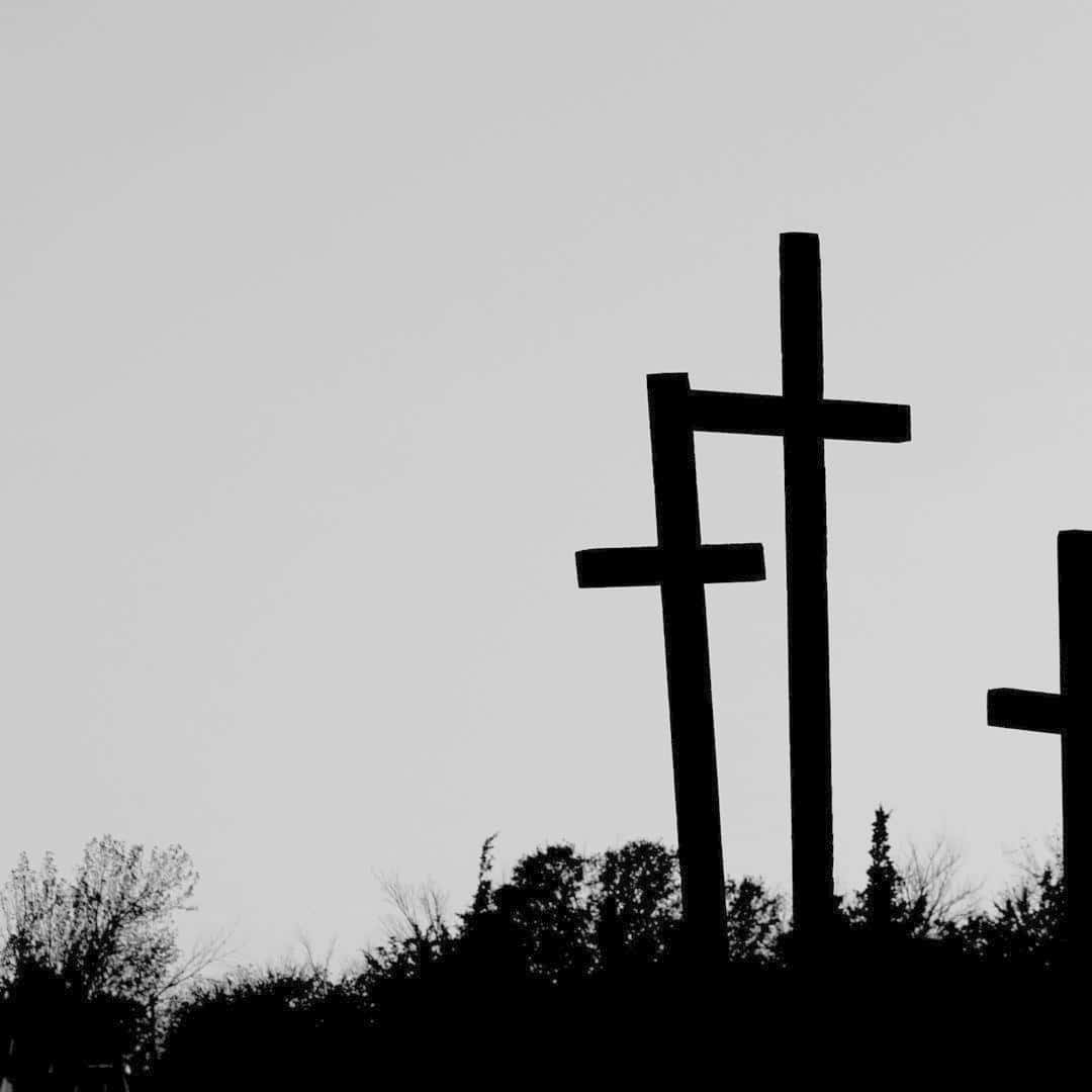 Black Trinity Cross Background