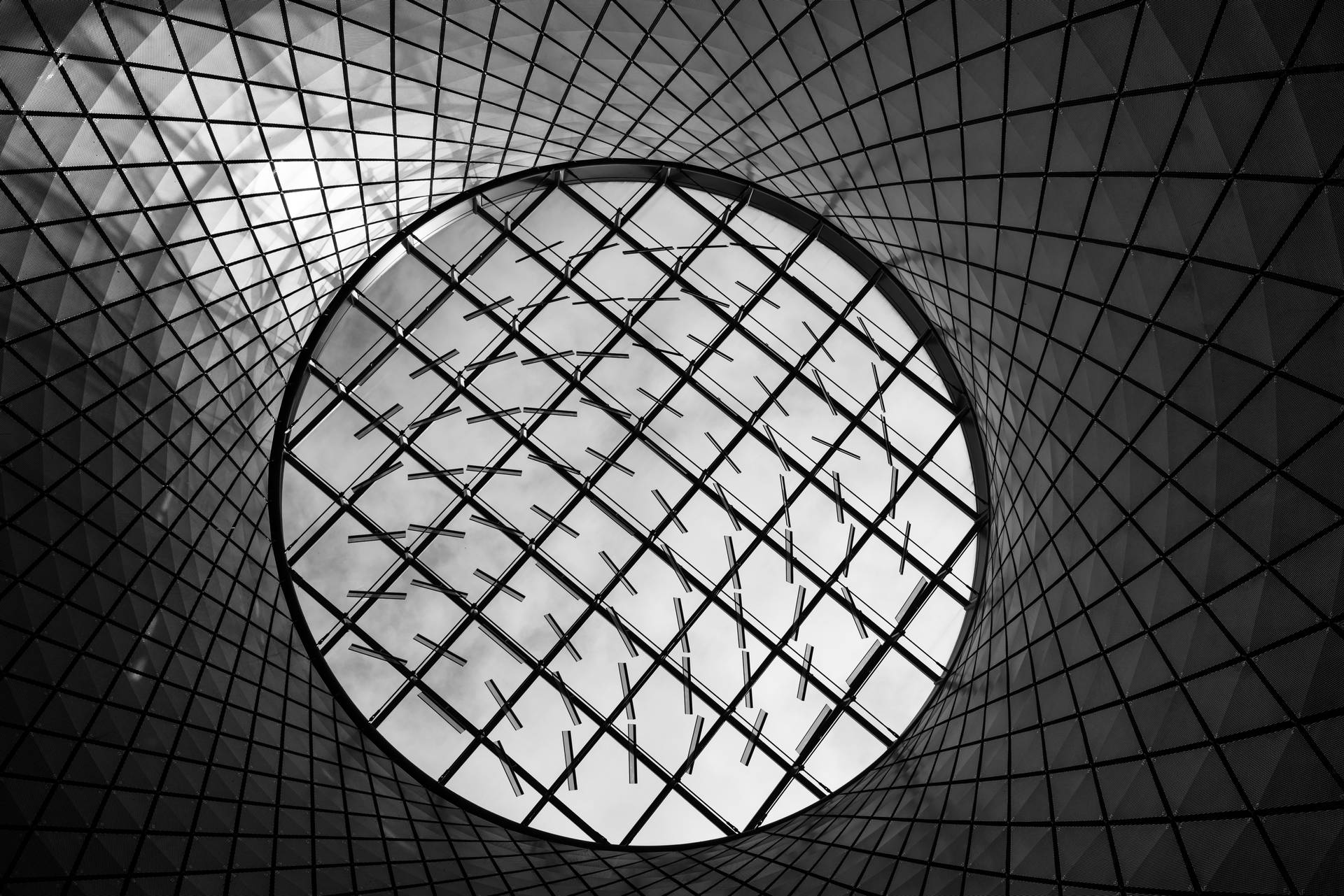 Black Trippy Dome Patterns Background