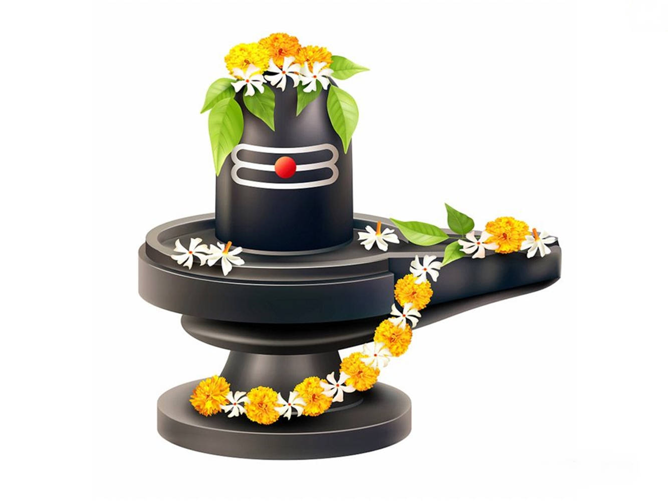 Black Tripundra Shiva Lingam Background