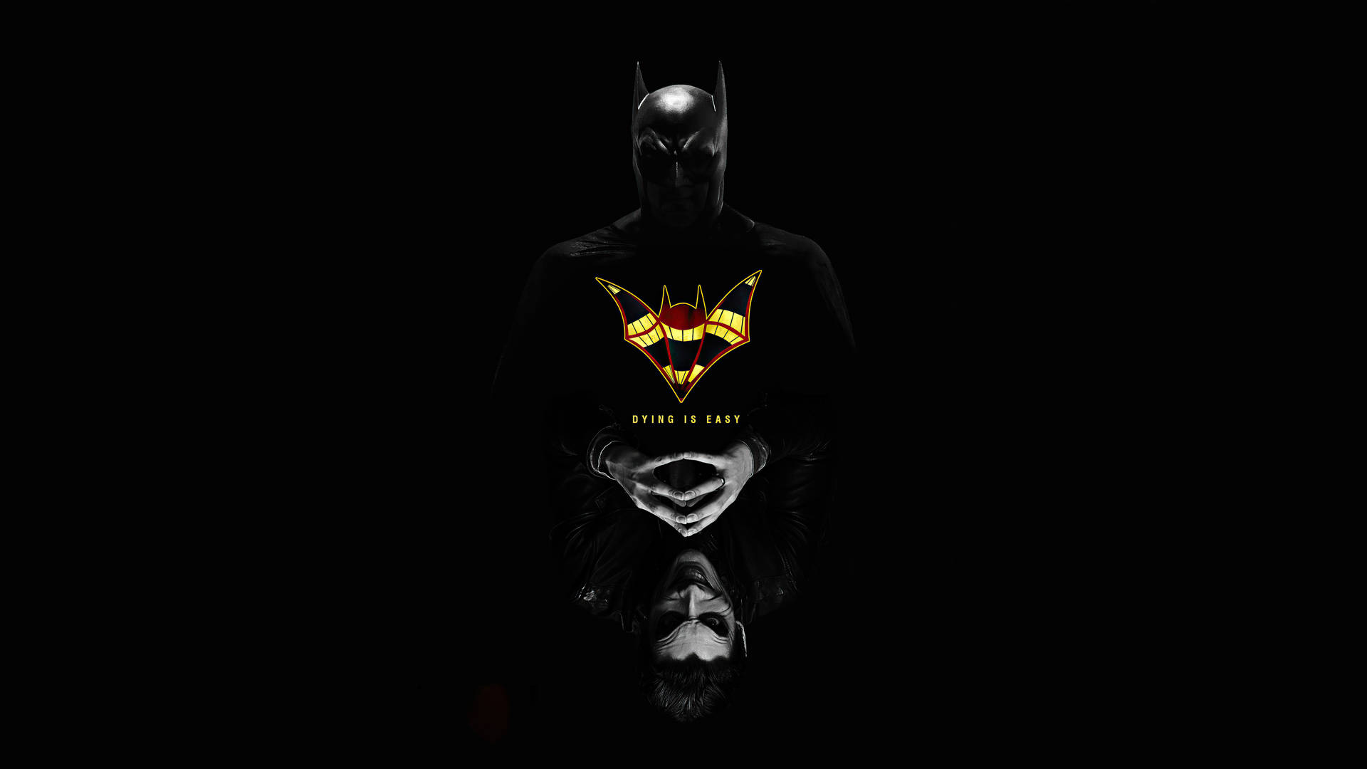 Black Ultra Hd Joker And Batman Busts Background