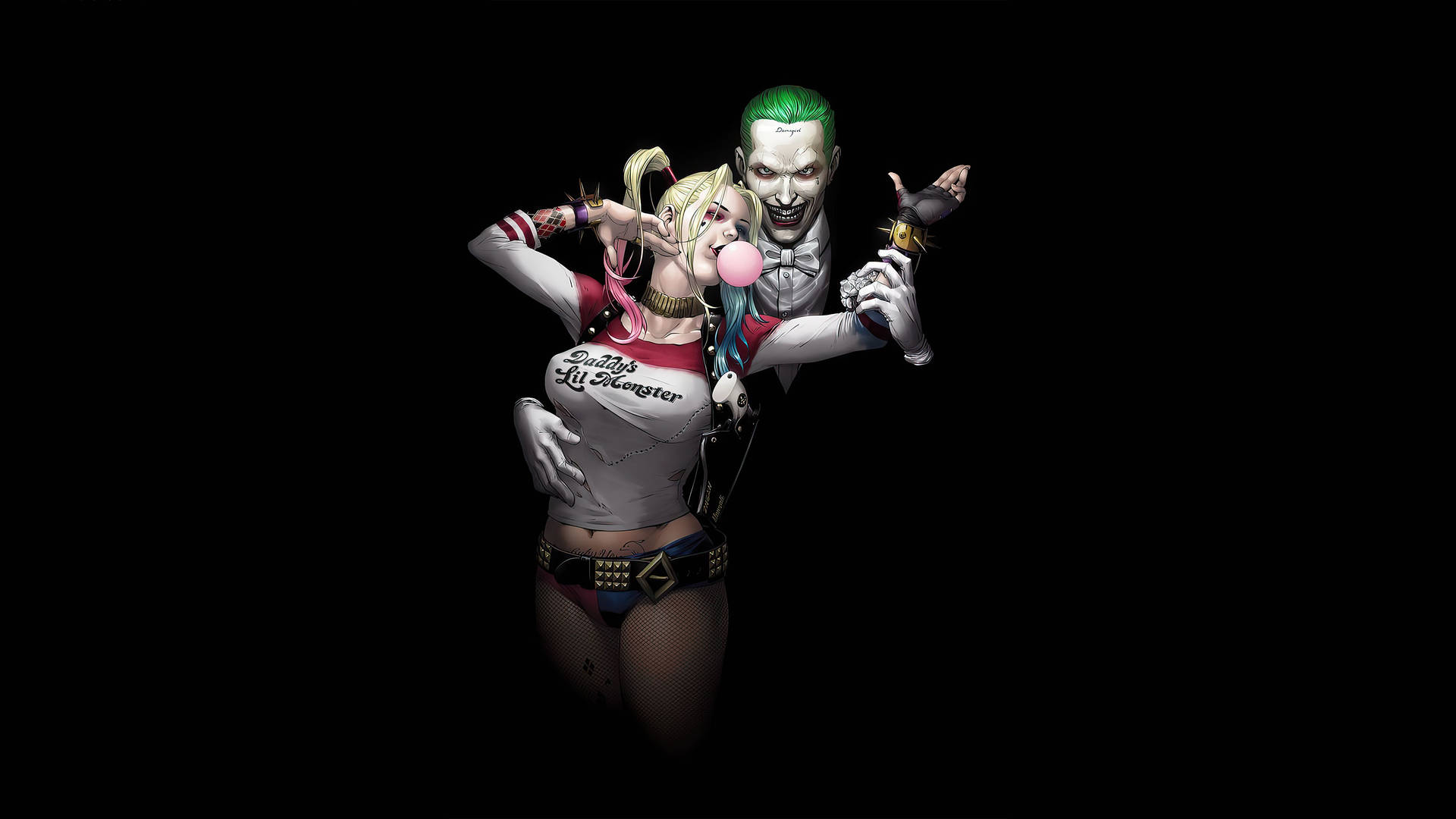 Black Ultra Hd Joker And Harley Quinn Background