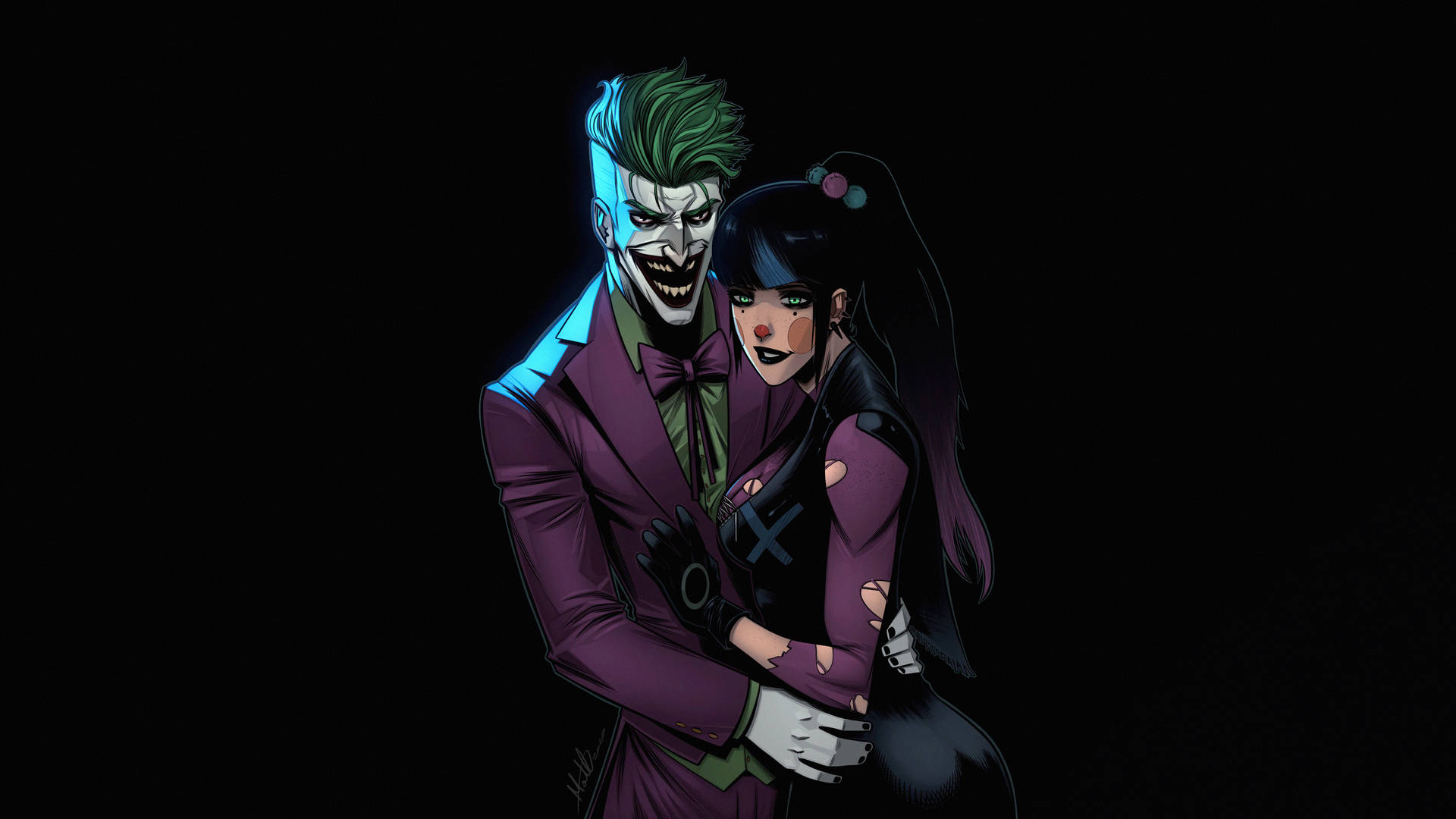 Black Ultra Hd Joker And Punchline Background