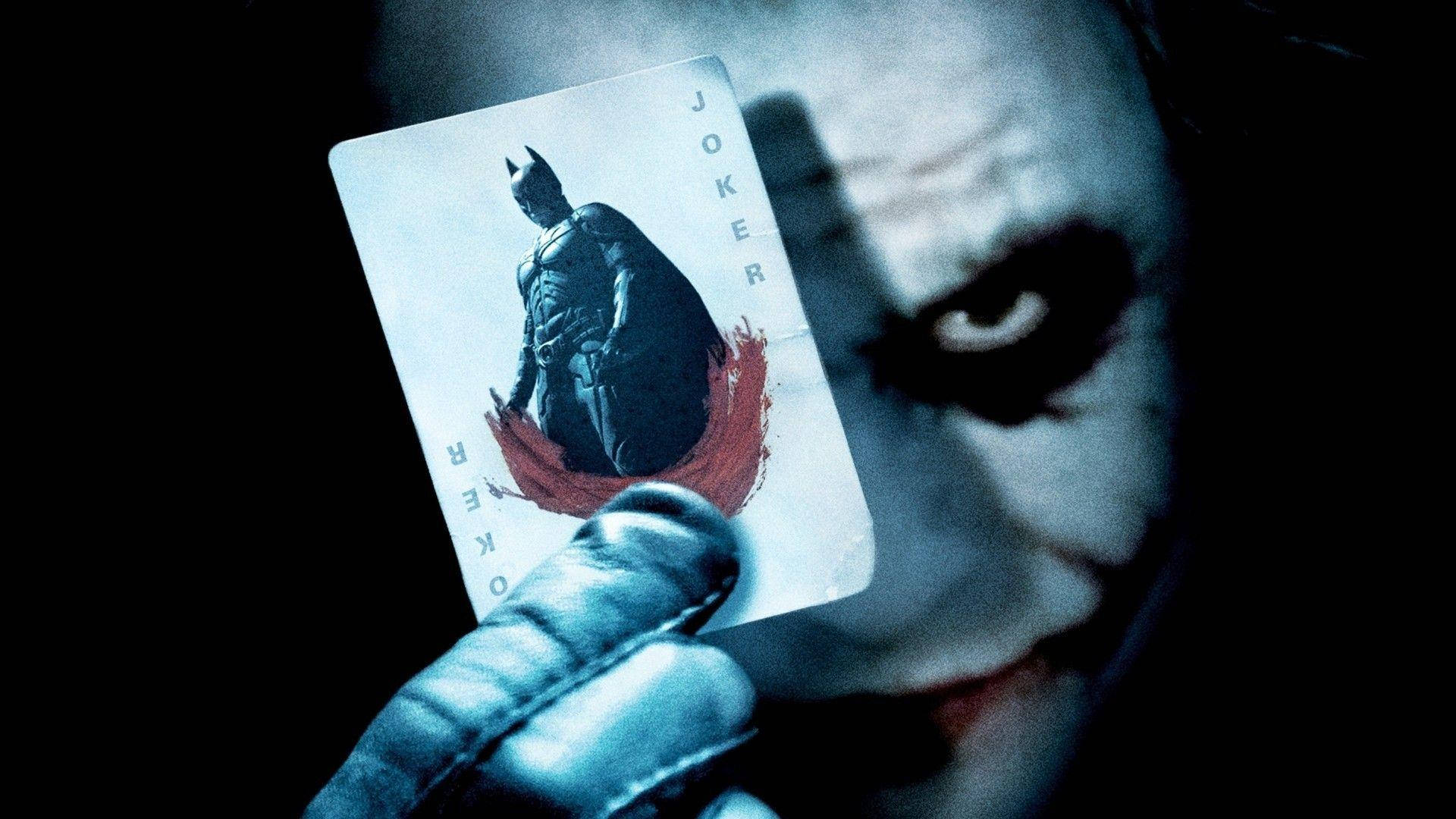Black Ultra Hd Joker With Batman Card Background