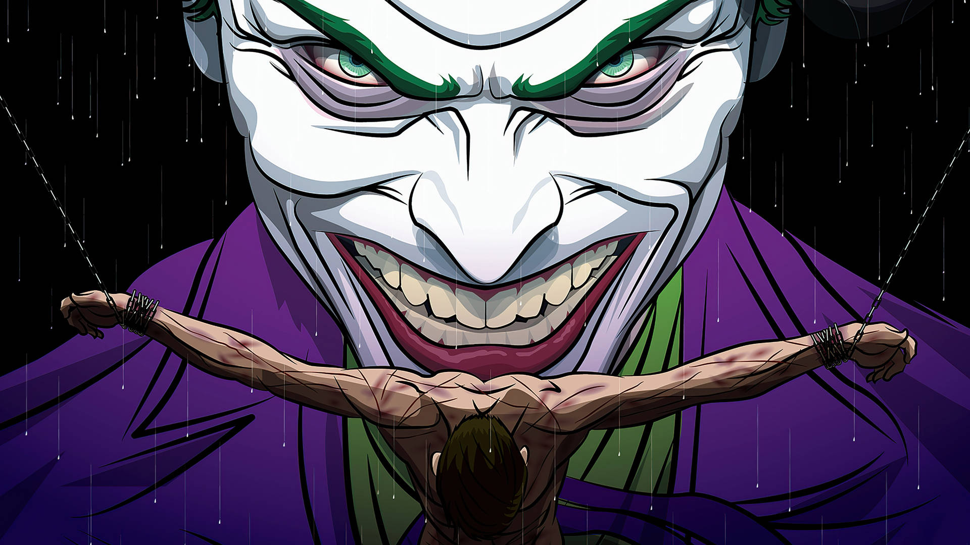 Black Ultra Hd Joker With Tortured Robin Background