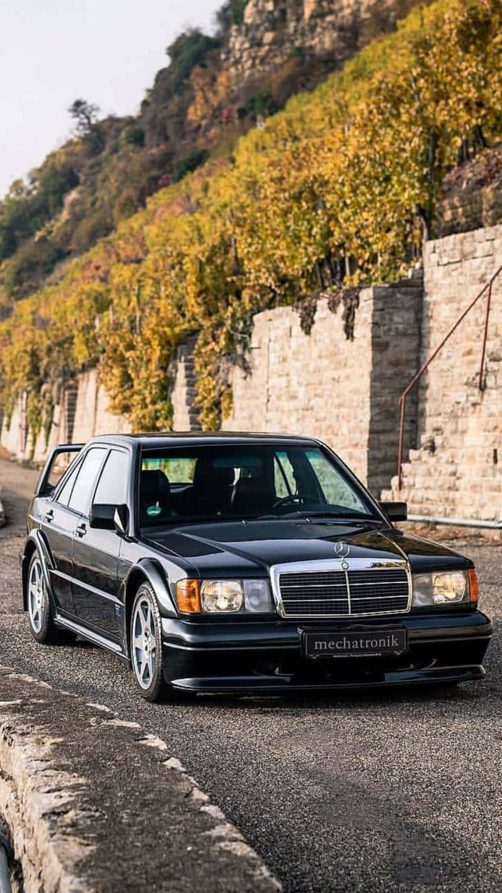 Black Vintage Mercedes Classic Iphone Background