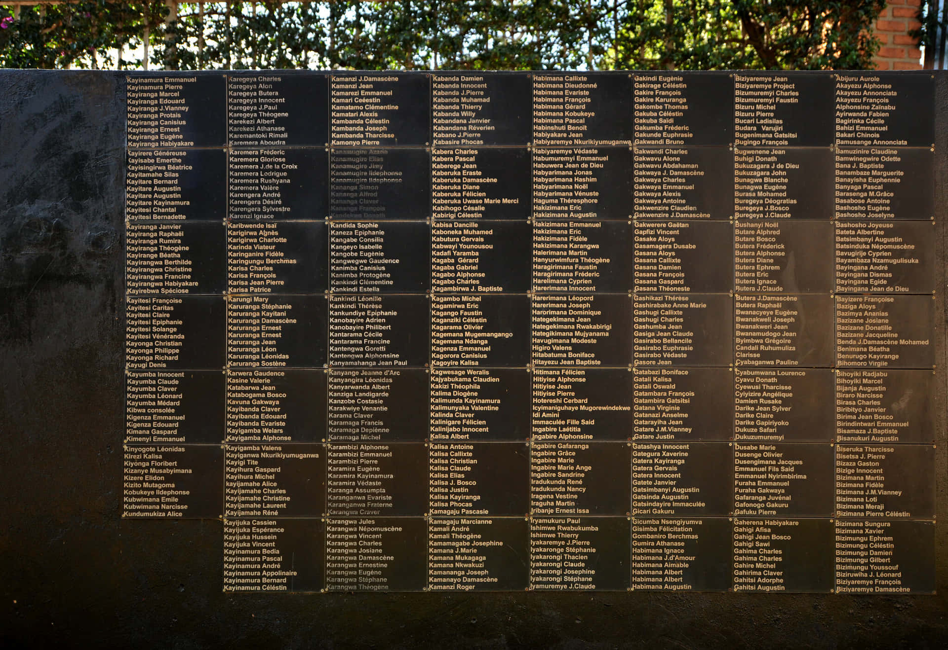 Black Wall At Kigali Genocide Memorial Background