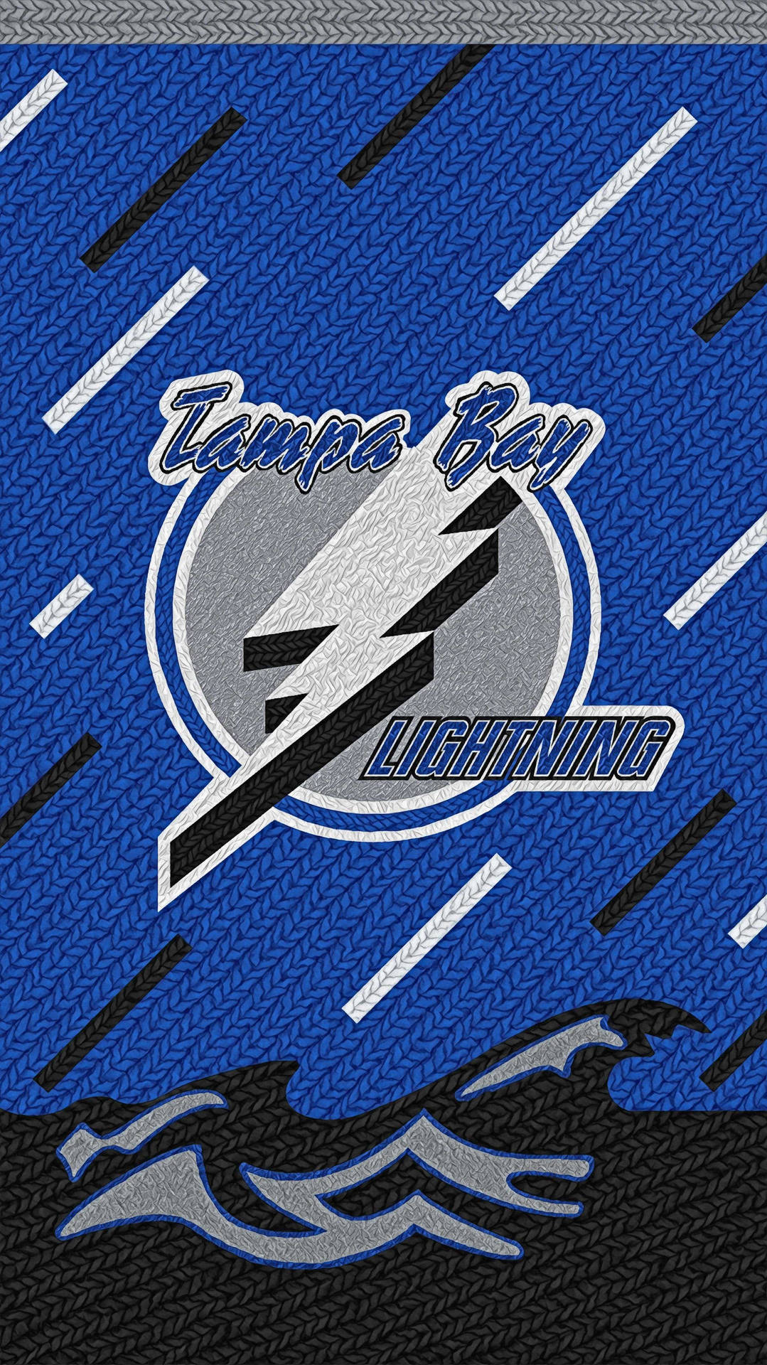 Black Waves Tampa Bay Lightning Background