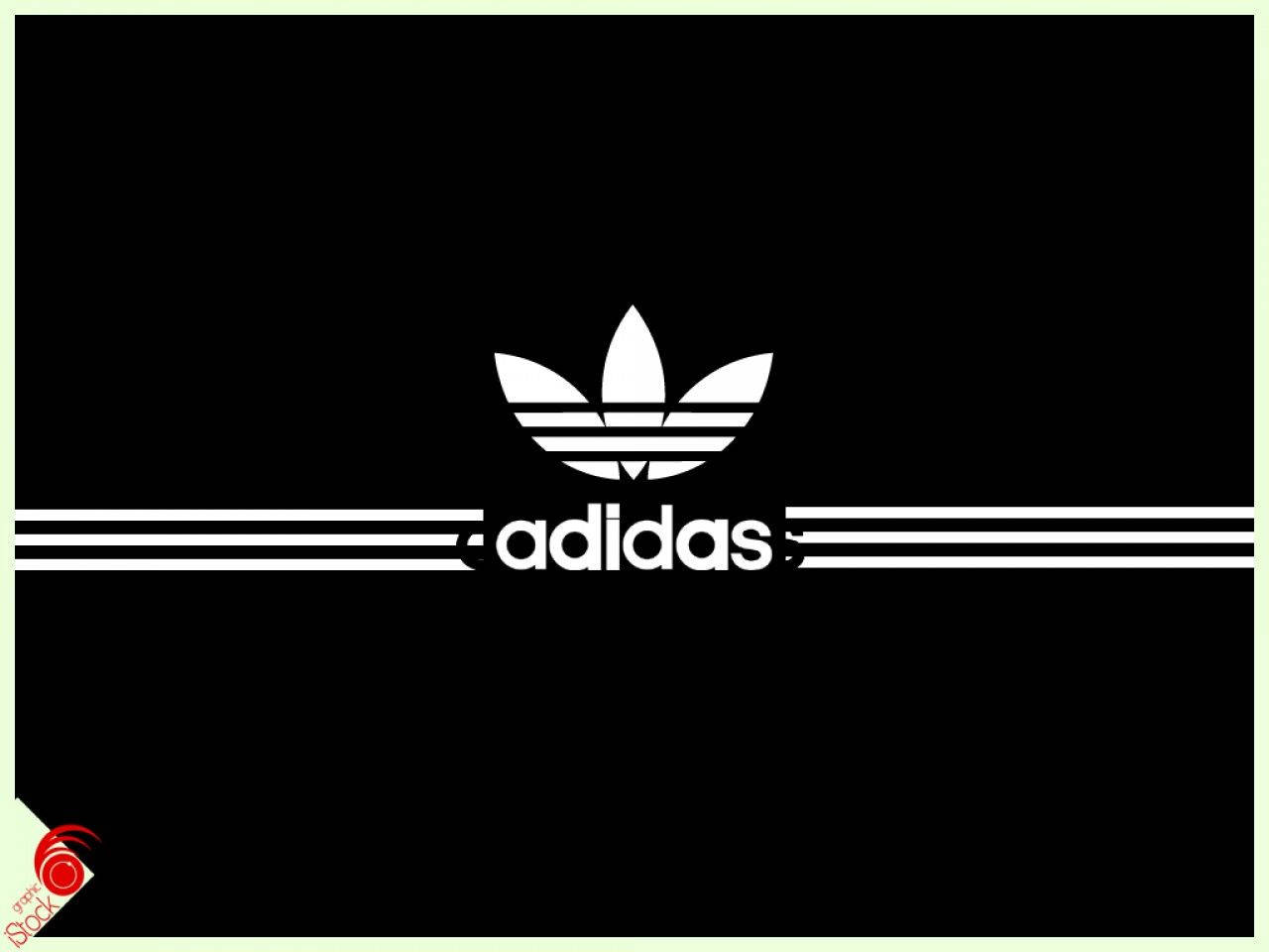 Black White Adidas Stripes Background