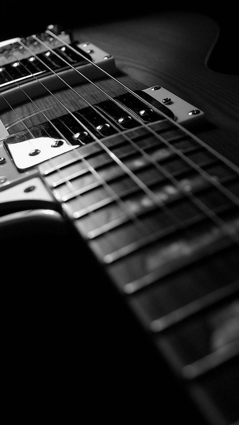 Black White Iphone Guitar Background