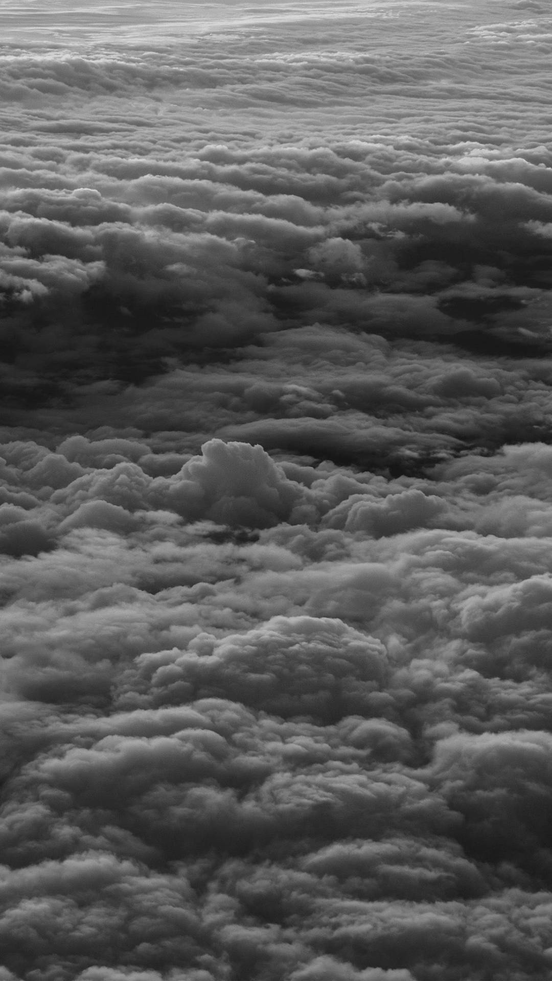Black White Iphone Sea Of Clouds Background