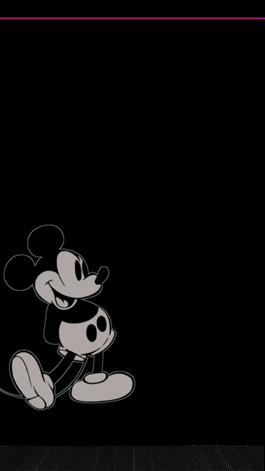 Black White Mickey Black Apple Iphone Background