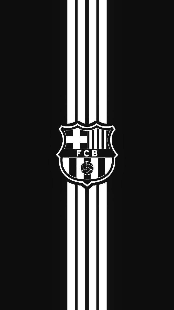 Black White Stripes Barcelona Fc Background