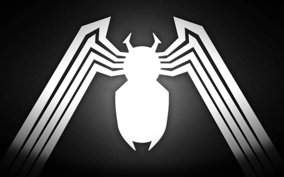 Black White Venom Symbol Background
