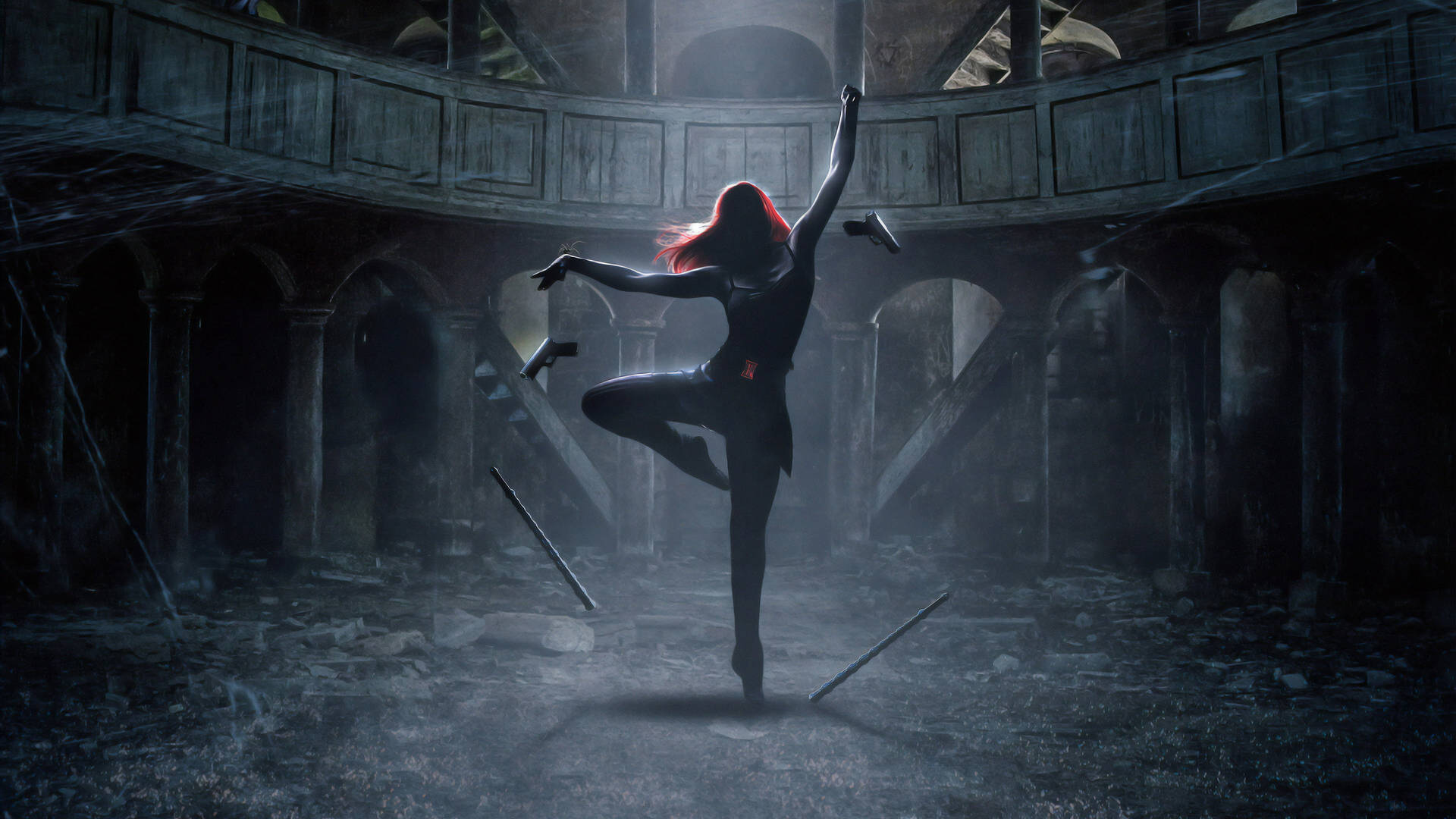 Black Widow Dance Art Background