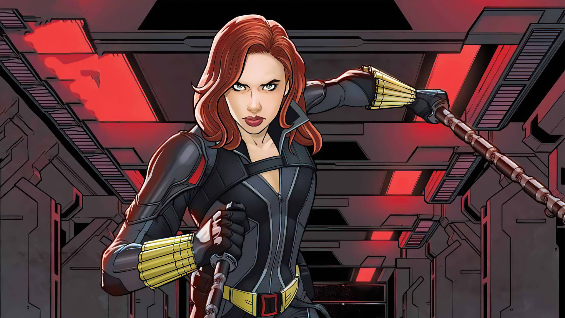 Black Widow Marvel Comic Background