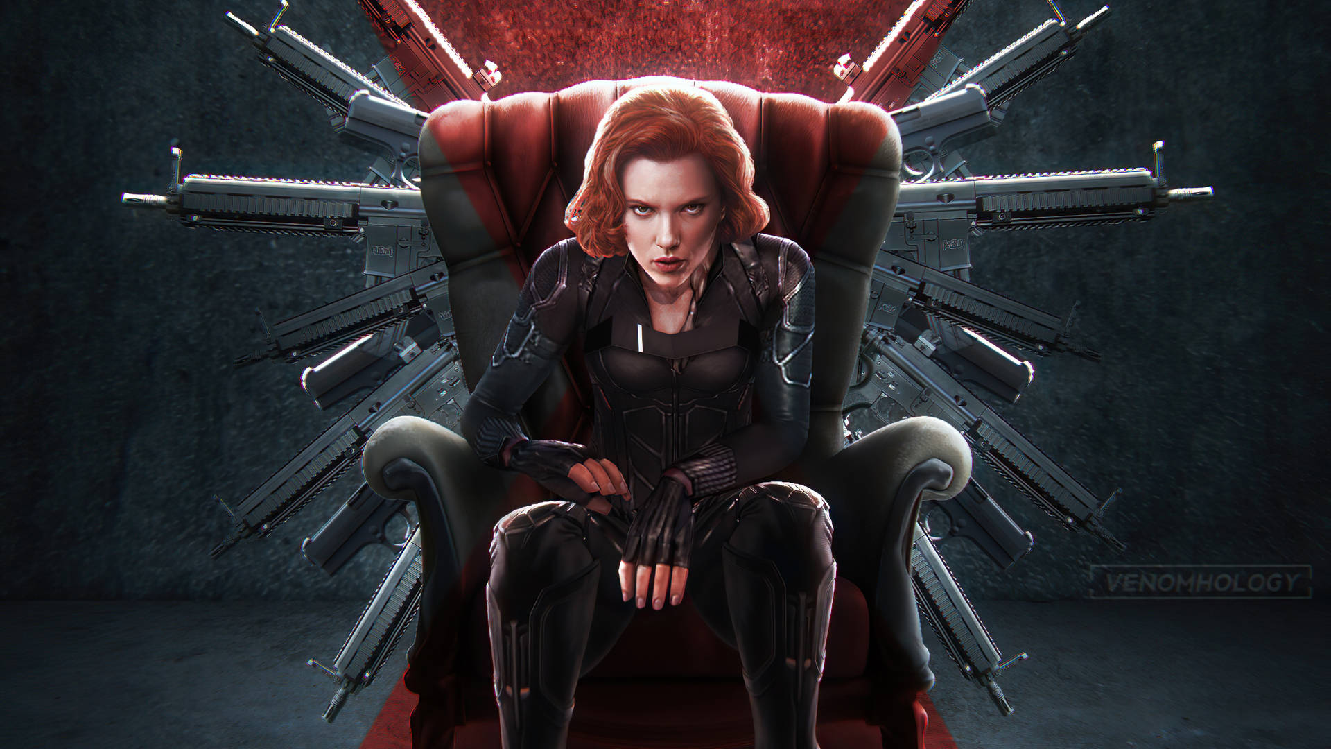 Black Widow Marvel Throne Background