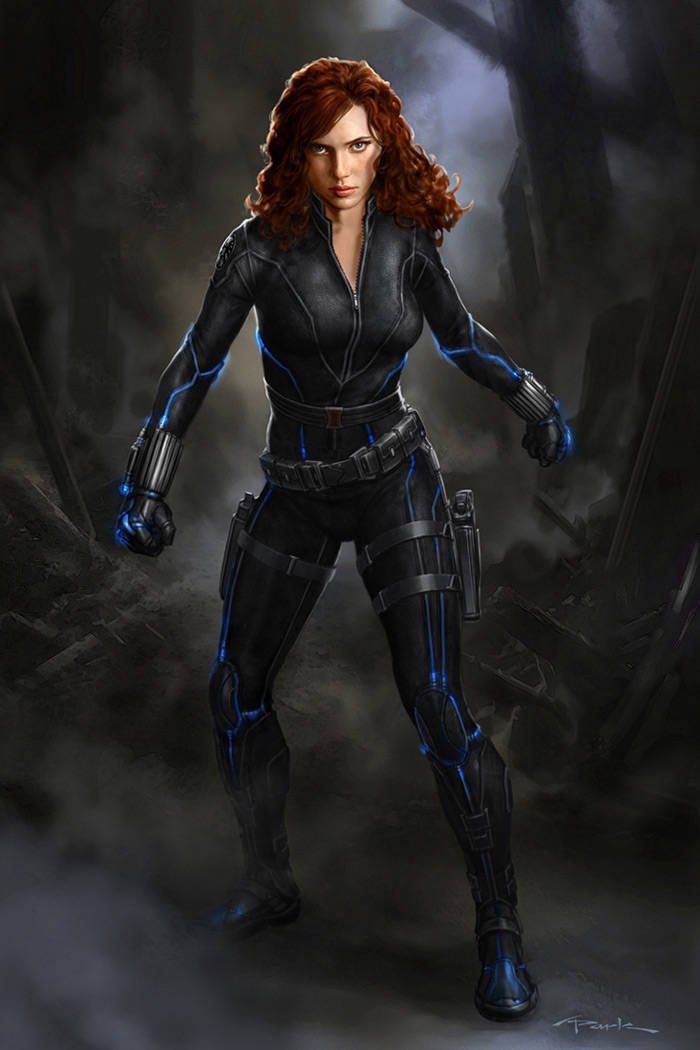 Black Widow Realistic Art Background